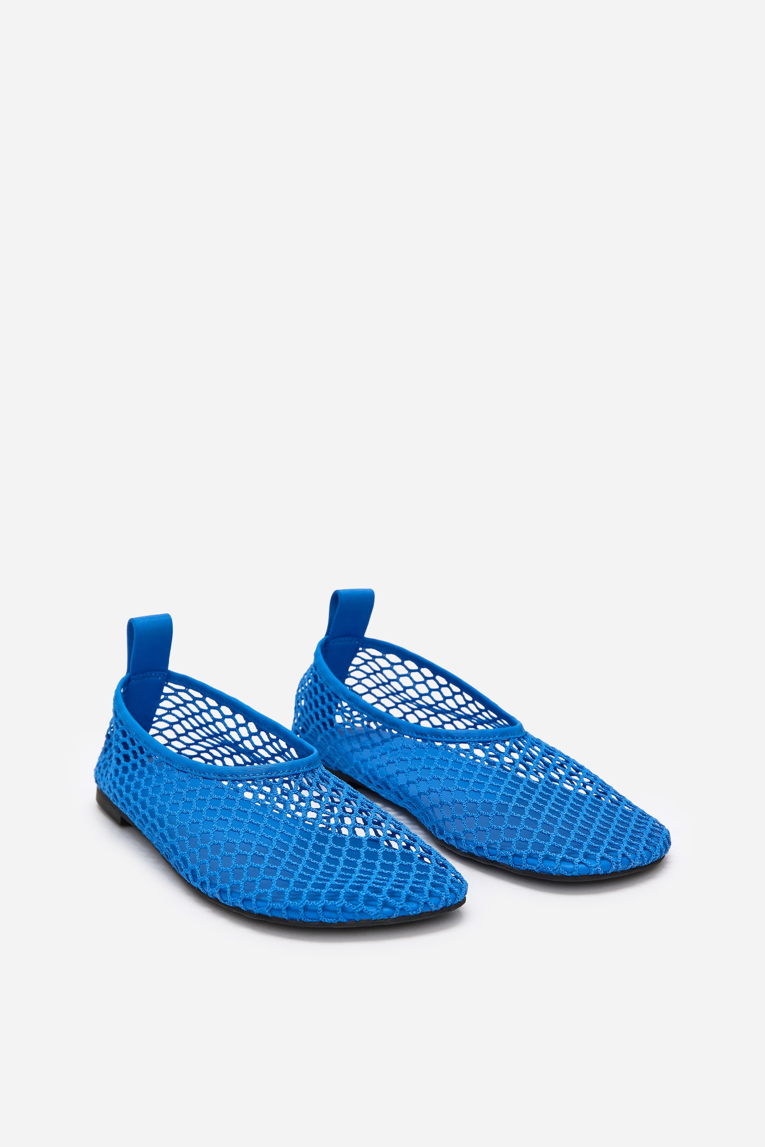 Mesh Ballet Flats - Blue/Black/White - 5