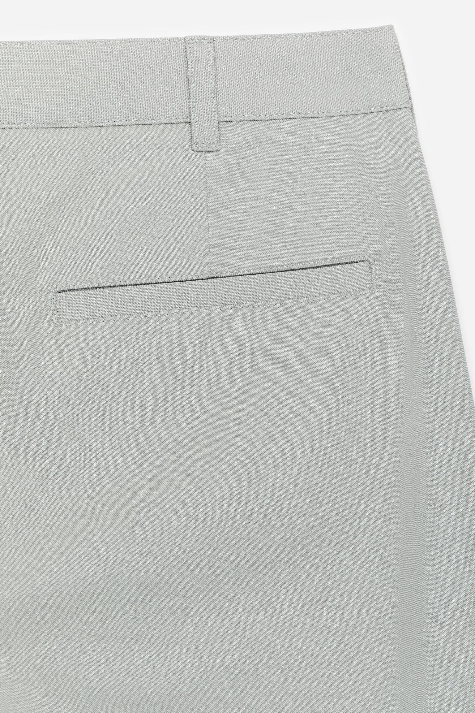 Pamutnadrág - Porszín világoszöld/Fekete - 4