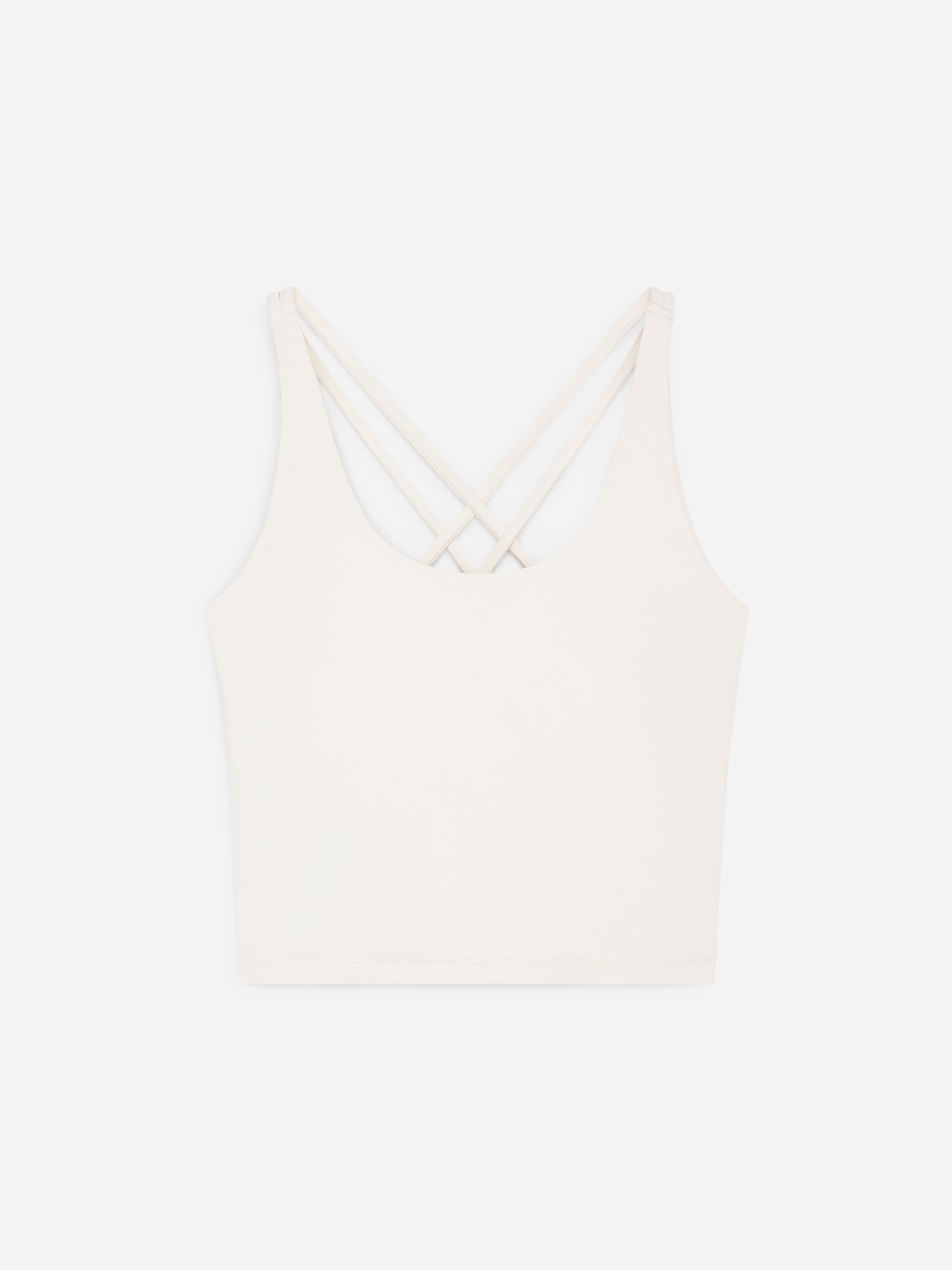 Weiches, kurzes Sporttanktop - Cremeweiß - Slim Fit - women - StillMedia/DescriptiveStillLife - 1