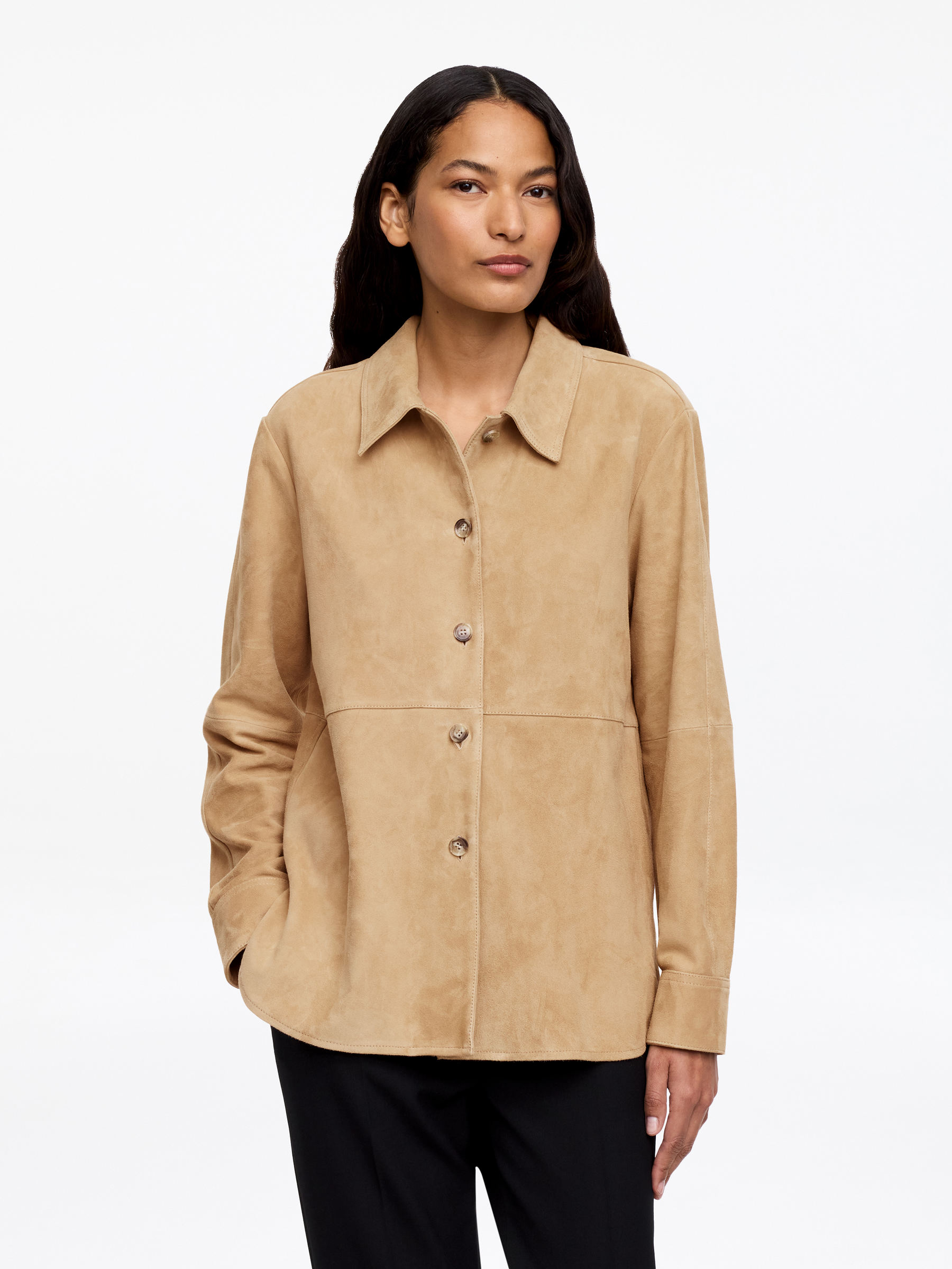 Suede Shirt - Beige - Regular fit - Women - StillMedia/Lookbook - 4