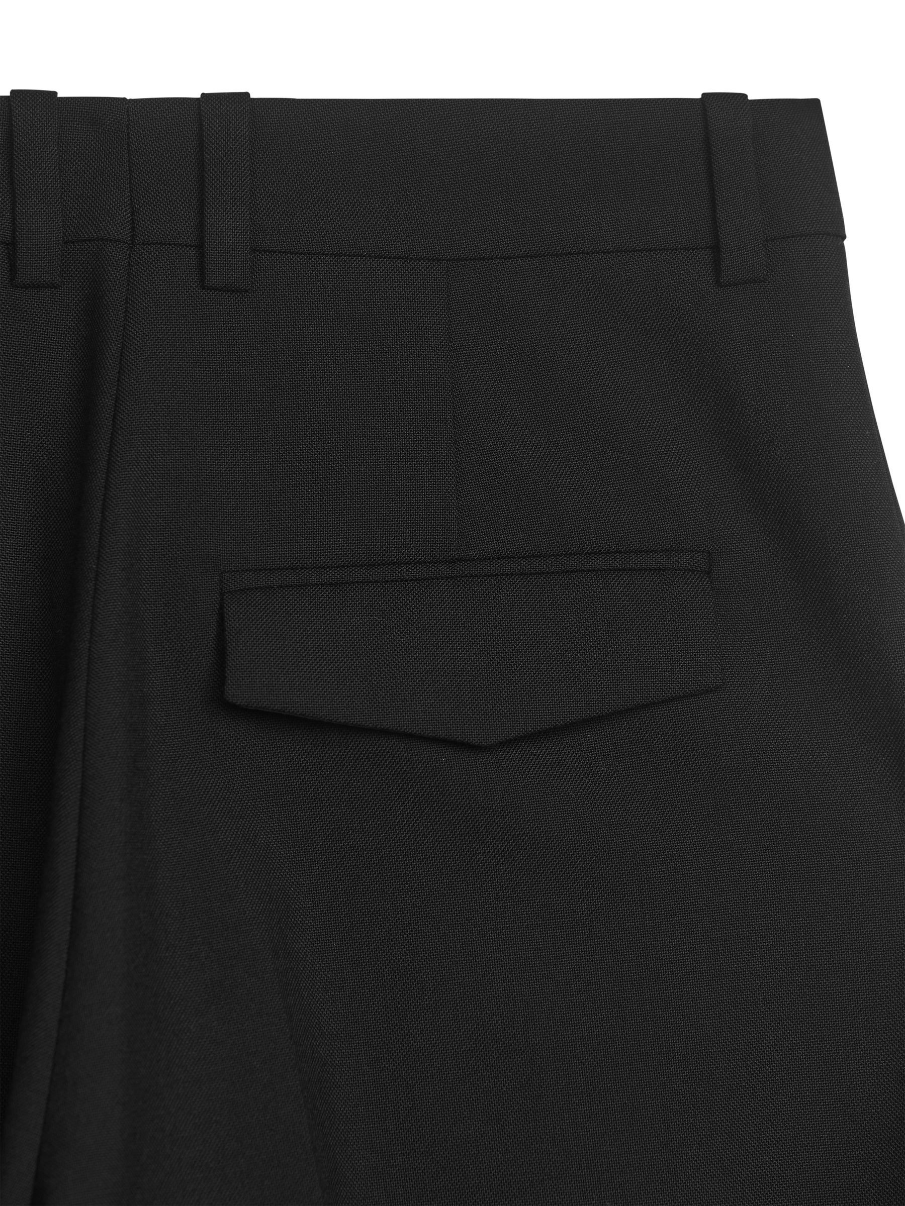 Hopsack Wool Trousers - Black - Loose fit - Women - StillMedia/DescriptiveDetail - 2