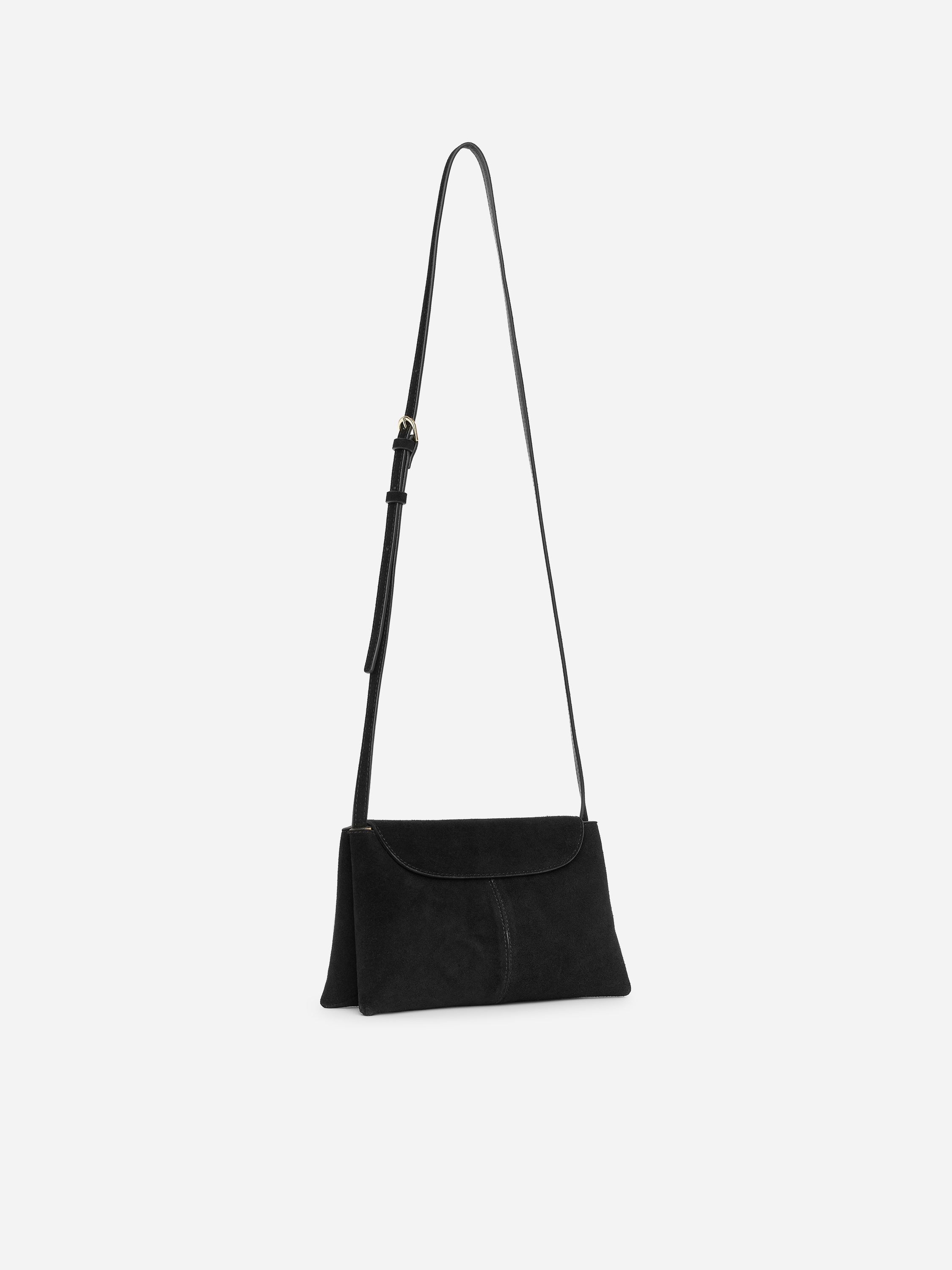 Split Suede Crossbody Bag – Black – ARKET EU