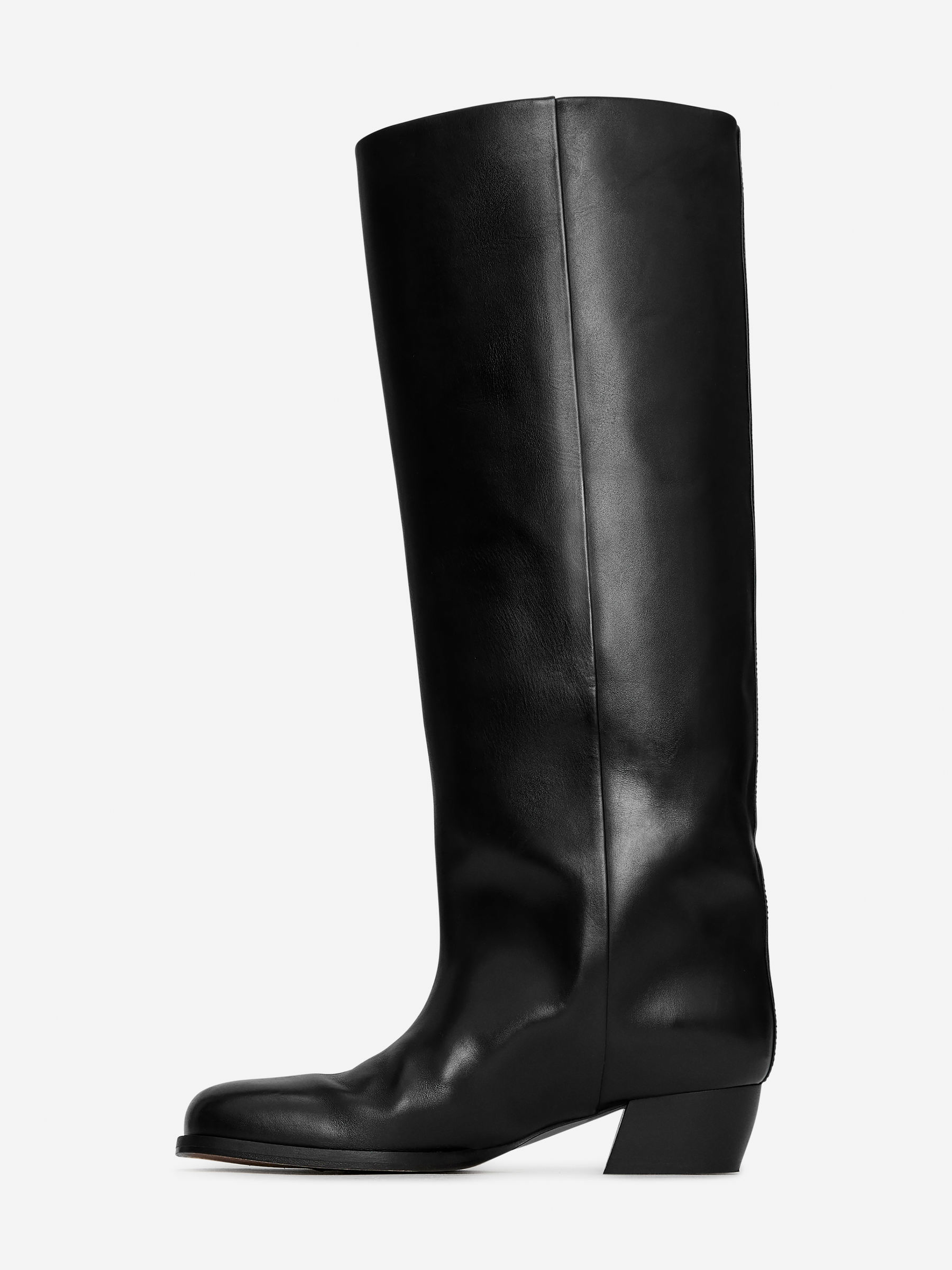 Knee-High Leather Boots - Black - women - StillMedia/DescriptiveStillLife - 5