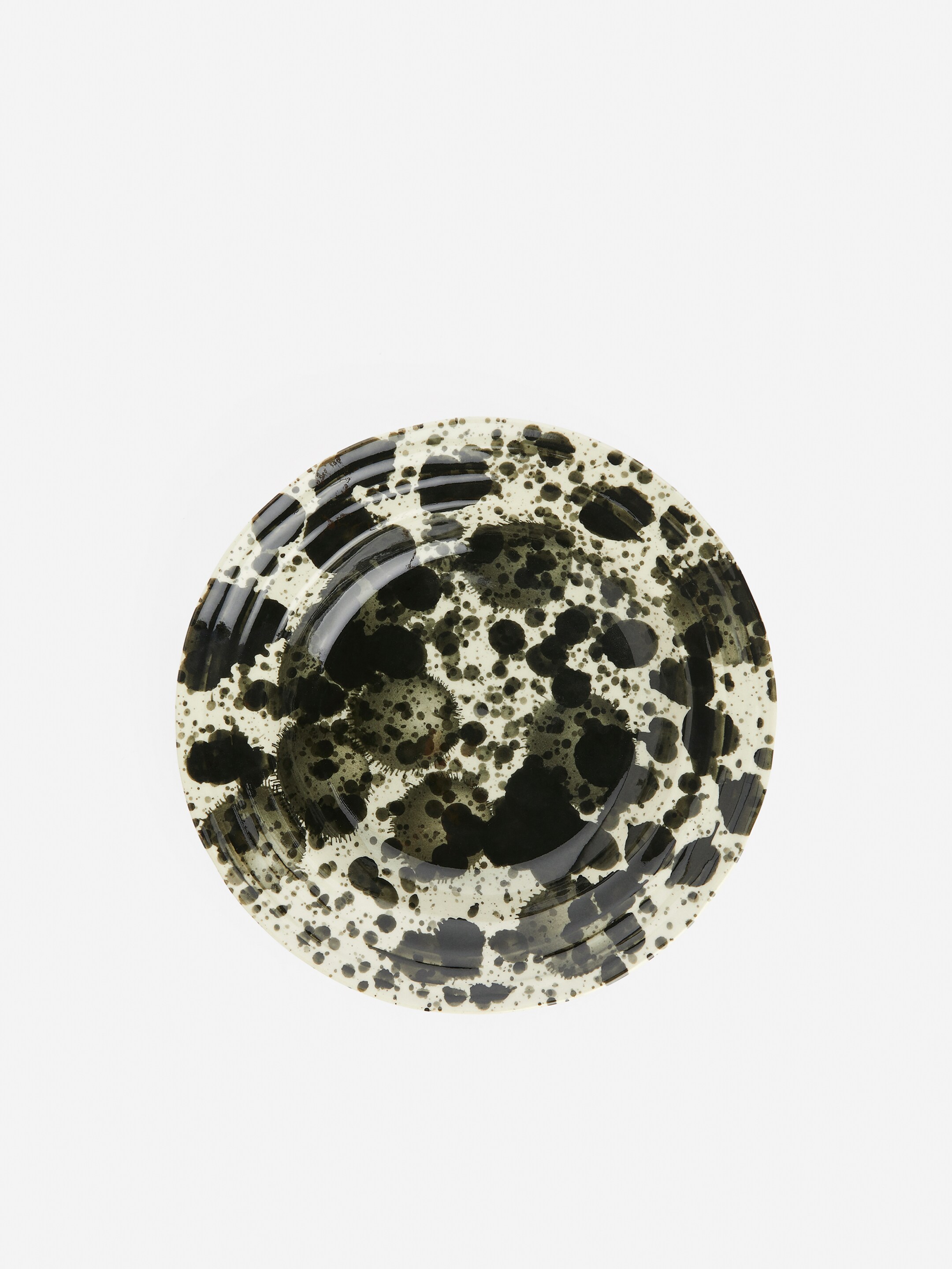 Visa större bild: Djup tallrik 21 cm - Off-white/svart - Home All | H&M SE 3