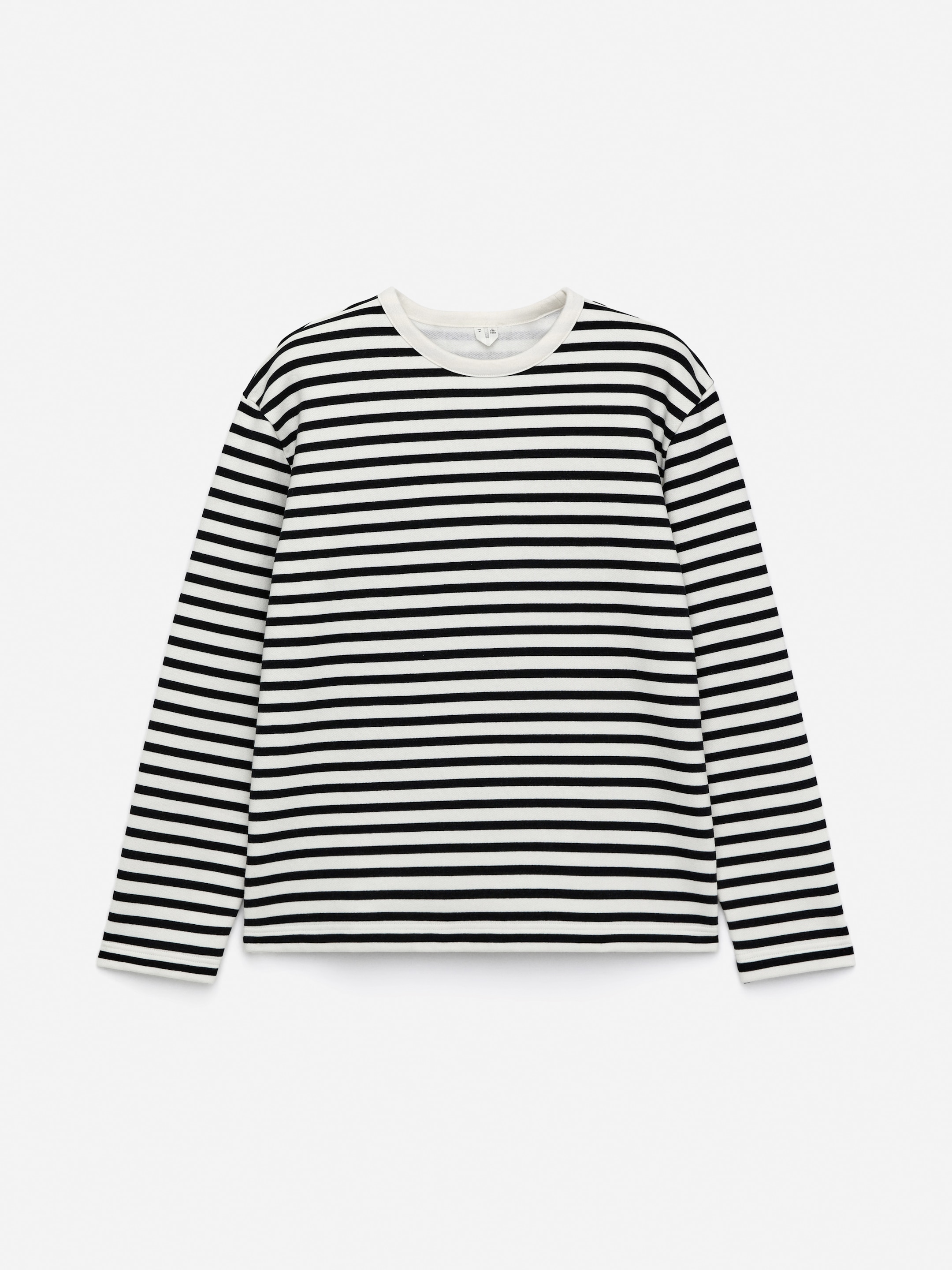 Långärmad tröja i bomullsfleece-#EEEDE4-17207