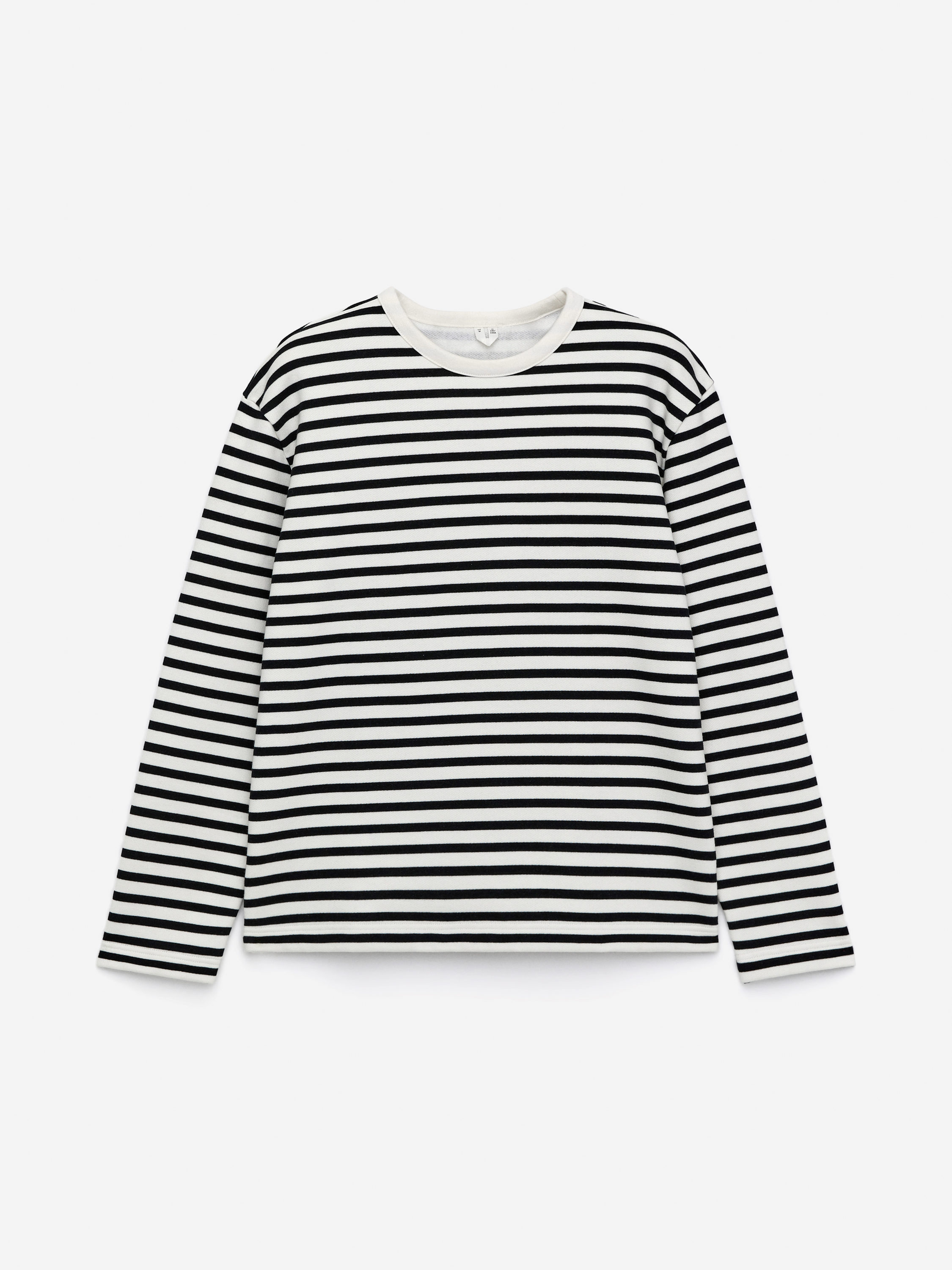 Langarmpullover aus Baumwollfleece-#EEEDE4-17207