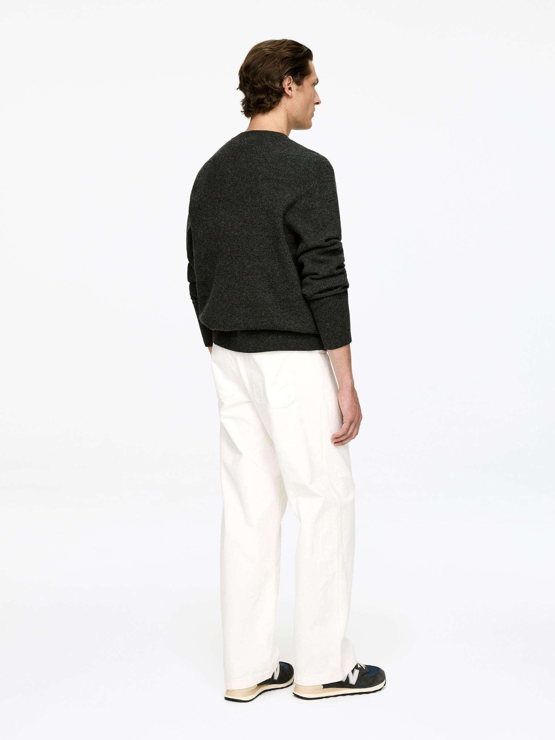 Relaxed Canvas Trousers - Off White - Relaxed fit - Men - StillMedia/Lookbook - 4
