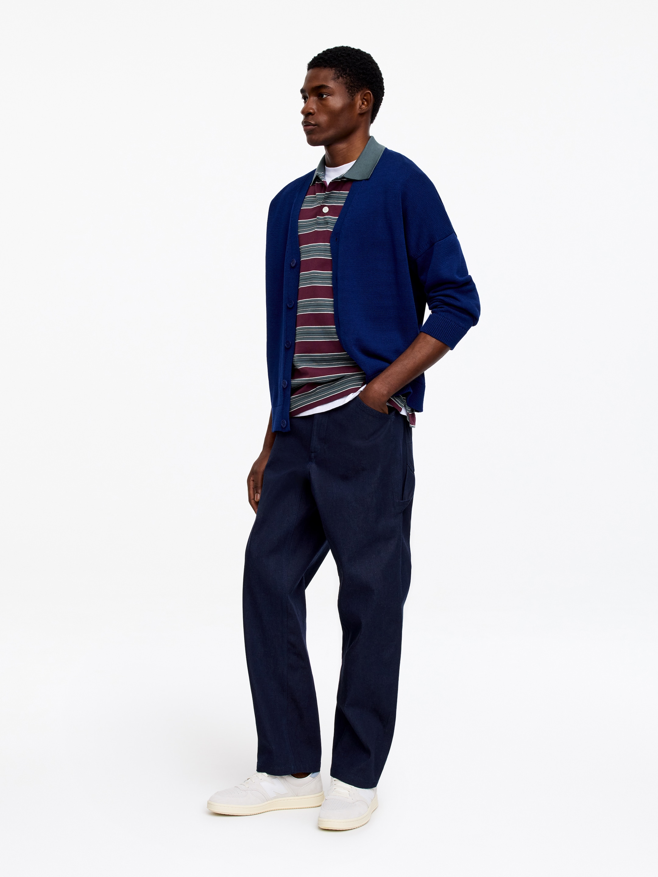 Polo à manches courtes - Bordeaux/Sauge - Relaxed fit - Homme - StillMedia/Lookbook - 2