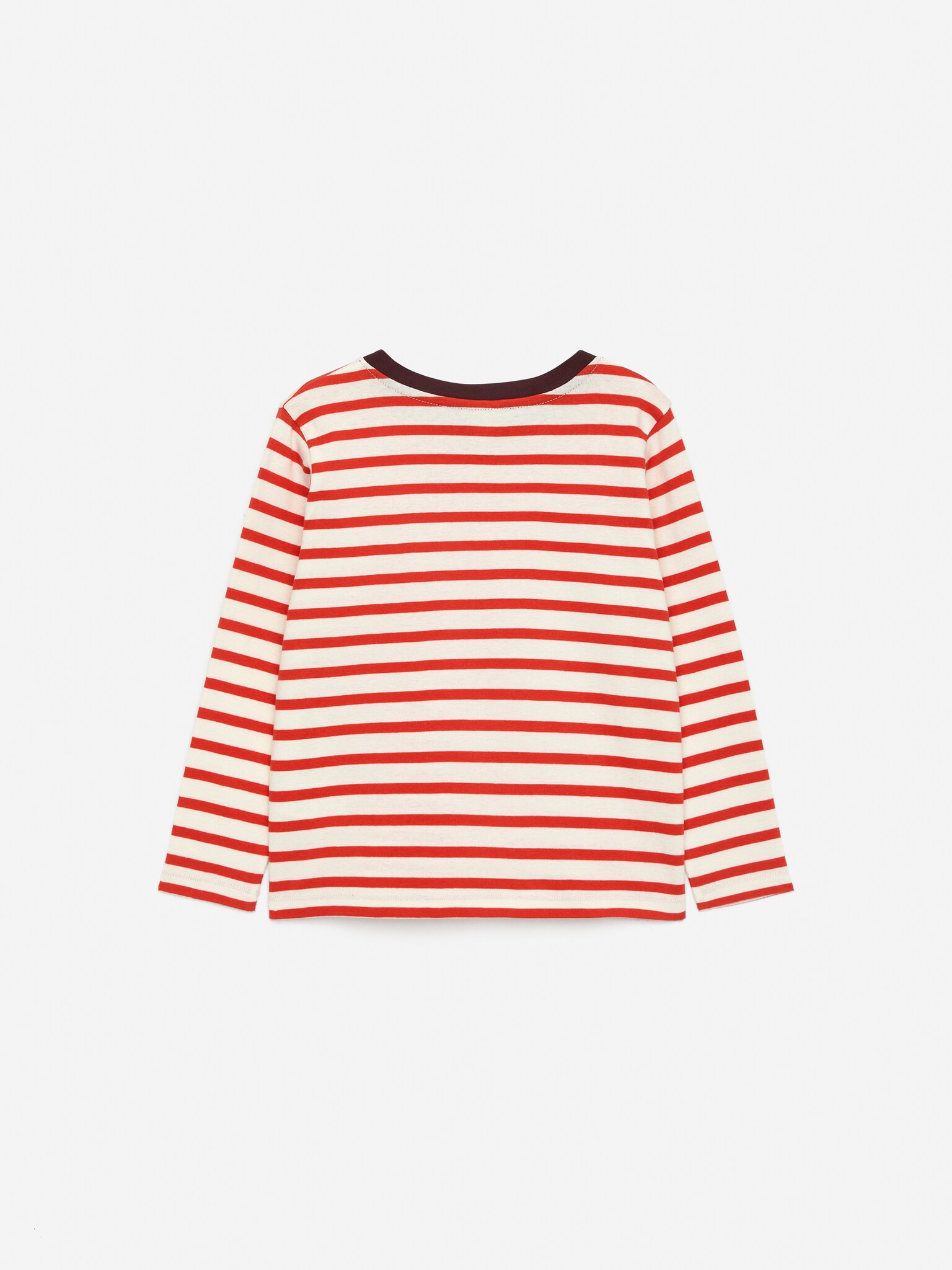 Long-Sleeved T-Shirt - Off White/Red/White/Dark Blue - 3