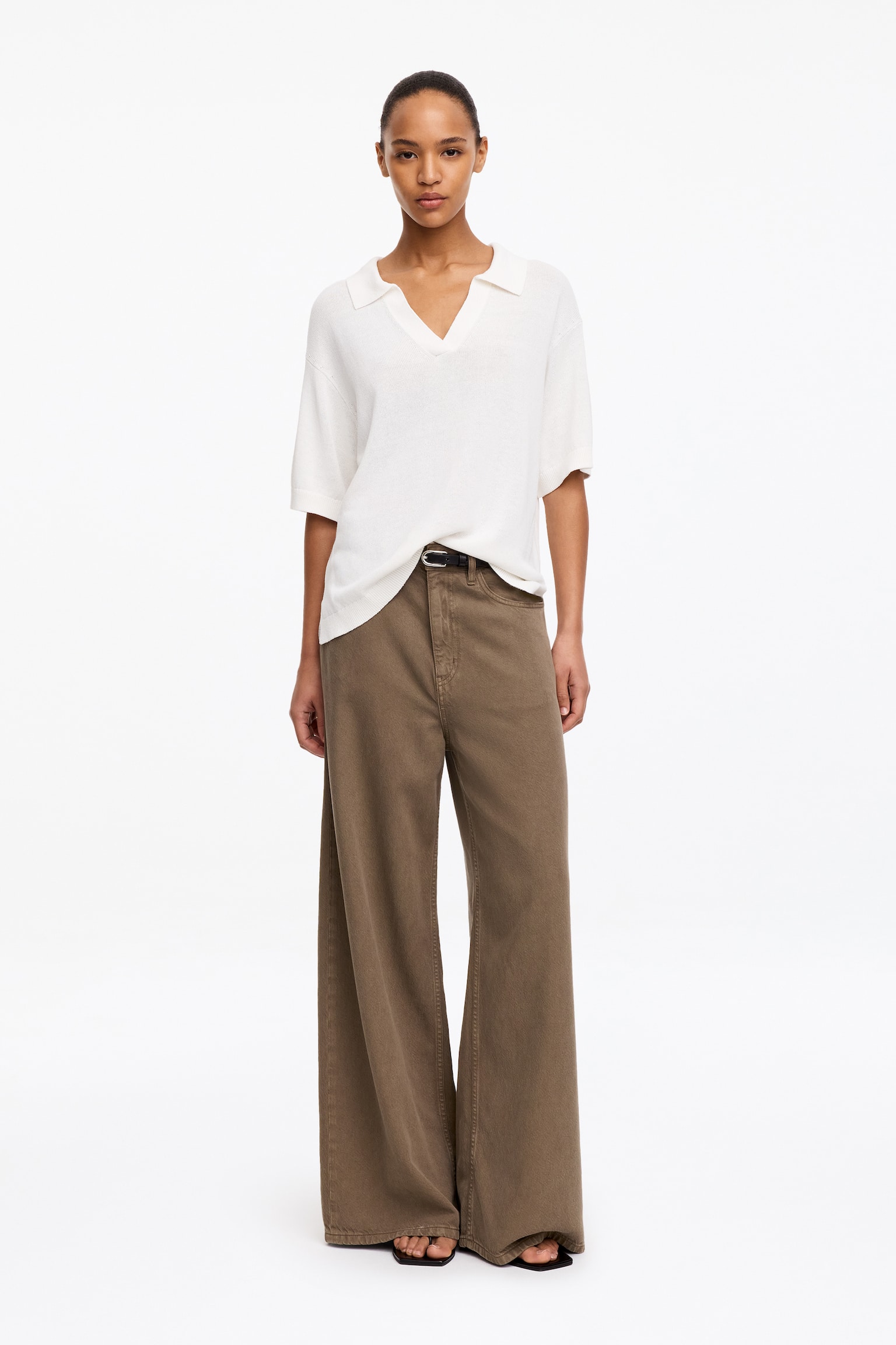Wide Trousers - Dark Mole/Black/Pink - 1