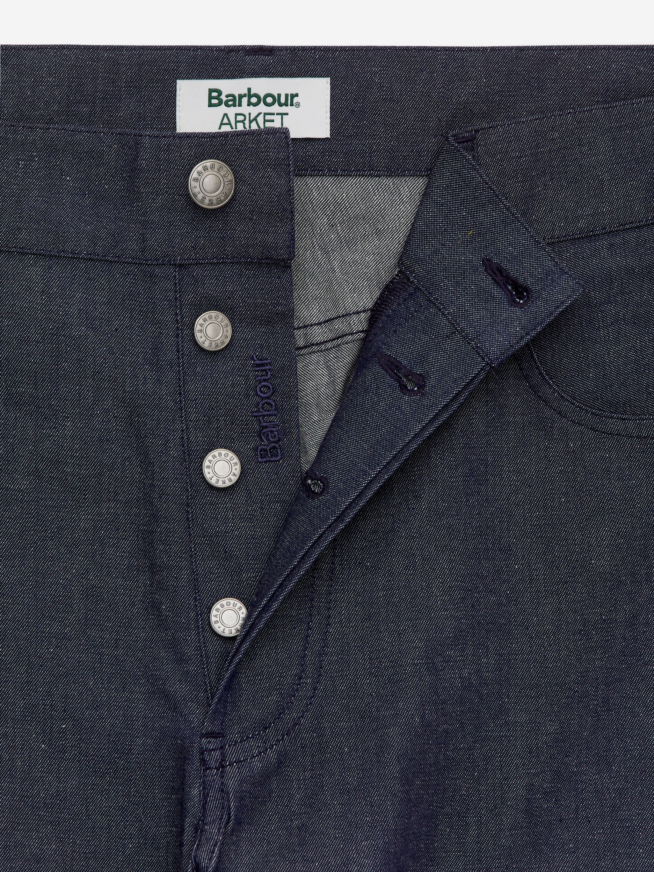 ARKET und Barbour gewachste Loose Straight Jeans - Blau - Loose Fit - Herren - StillMedia/DescriptiveDetail - 3