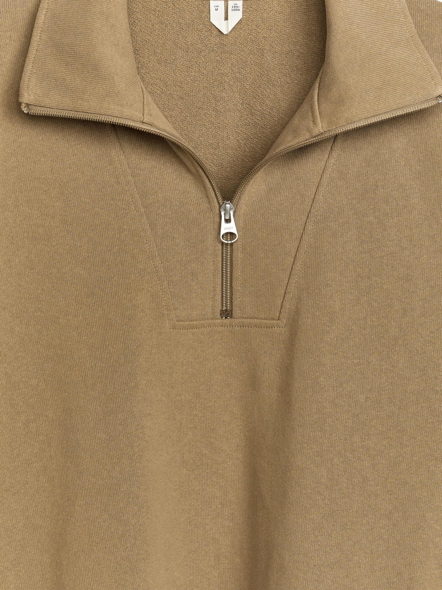 Baumwollpullover mit kurzem Reißverschluss - Kamel - Relaxed Fit - Herren - StillMedia/DescriptiveDetail - 1