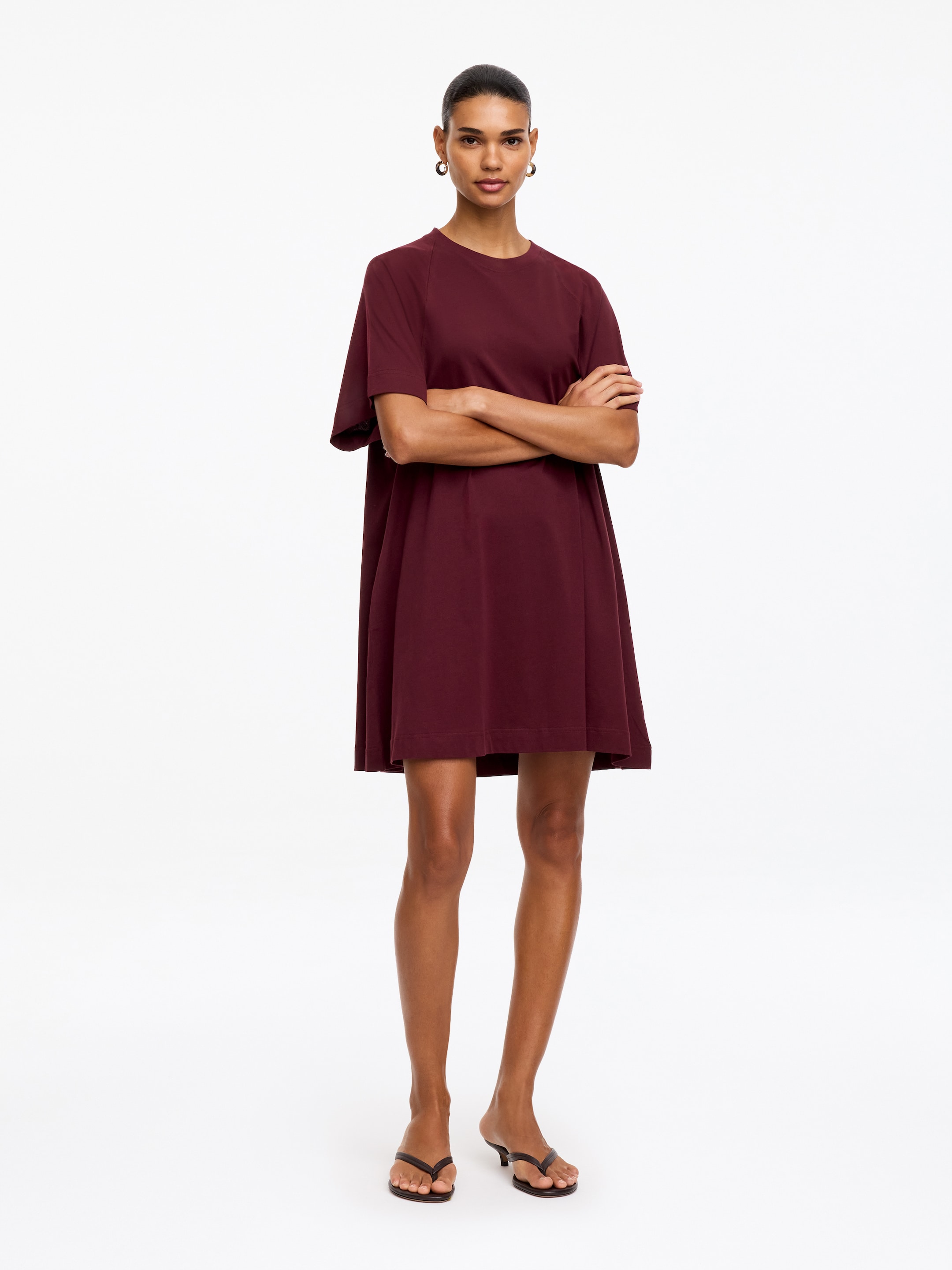 Cotton Jersey Dress-Red-19846
