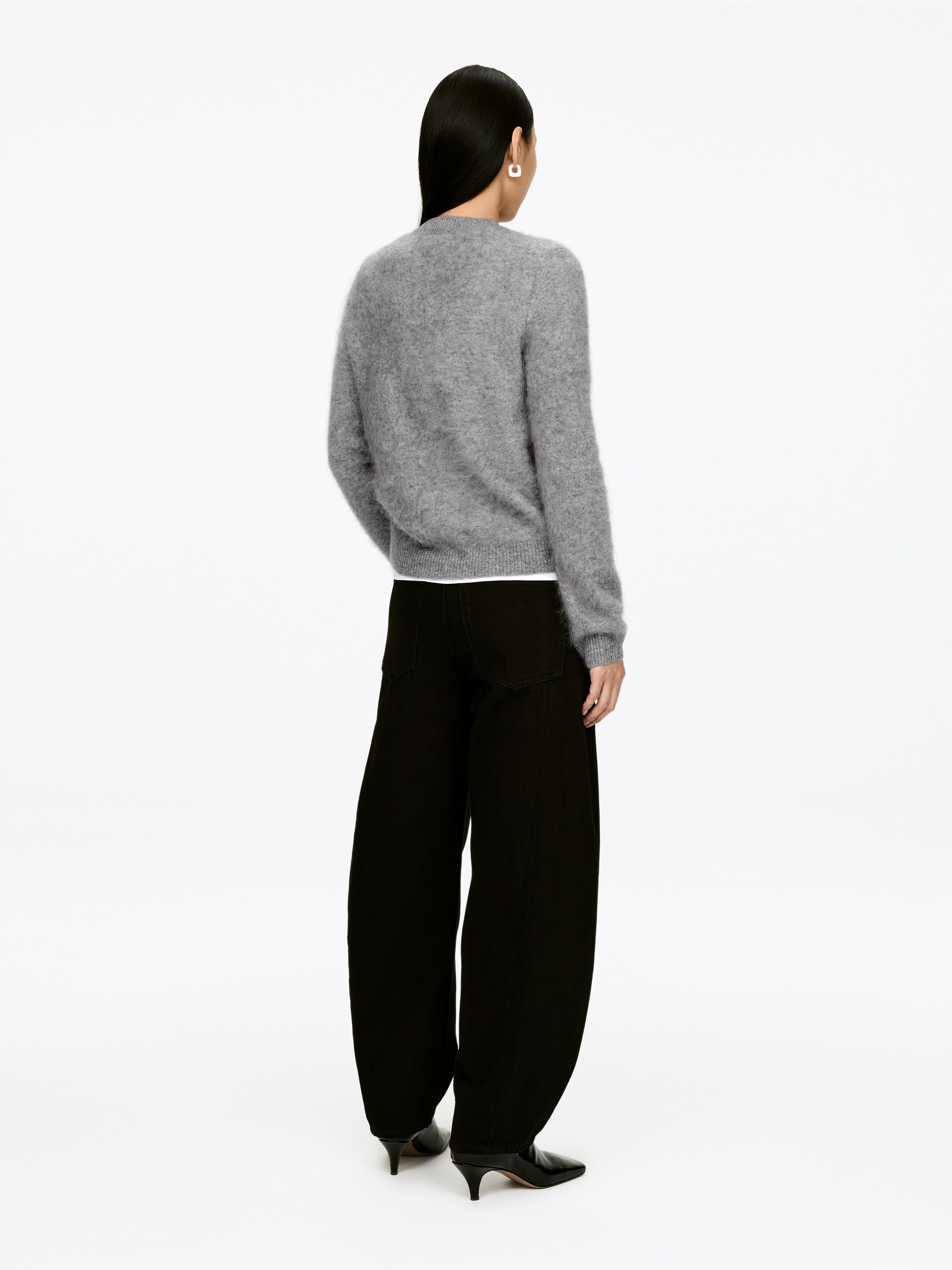 Visa större bild: Cardigan i ren borstad kashmir - Grå - DAM | H&M SE 2