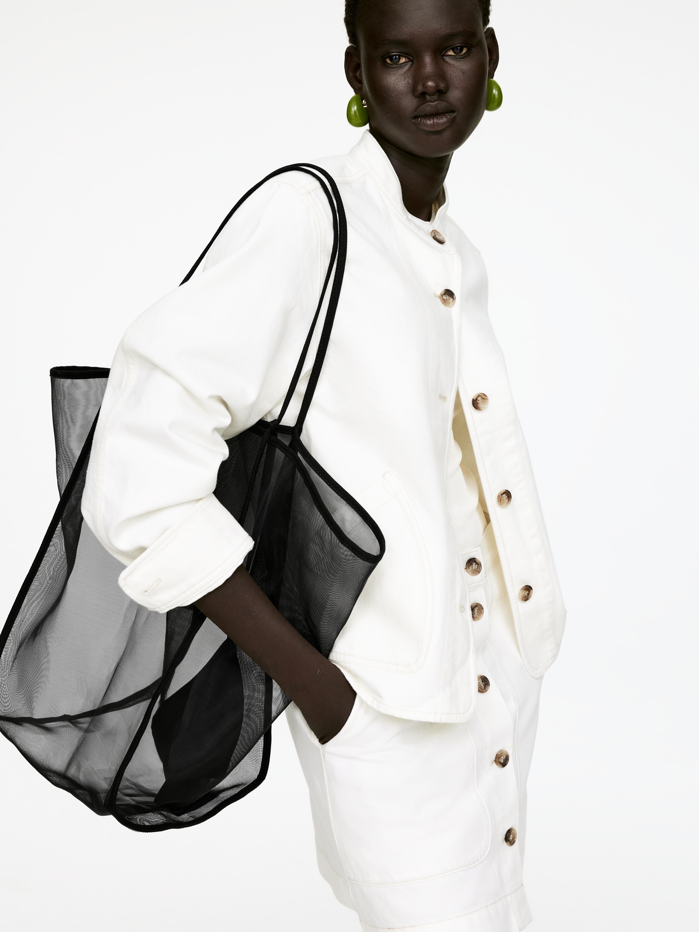 Mesh-Tragetasche - Schwarz