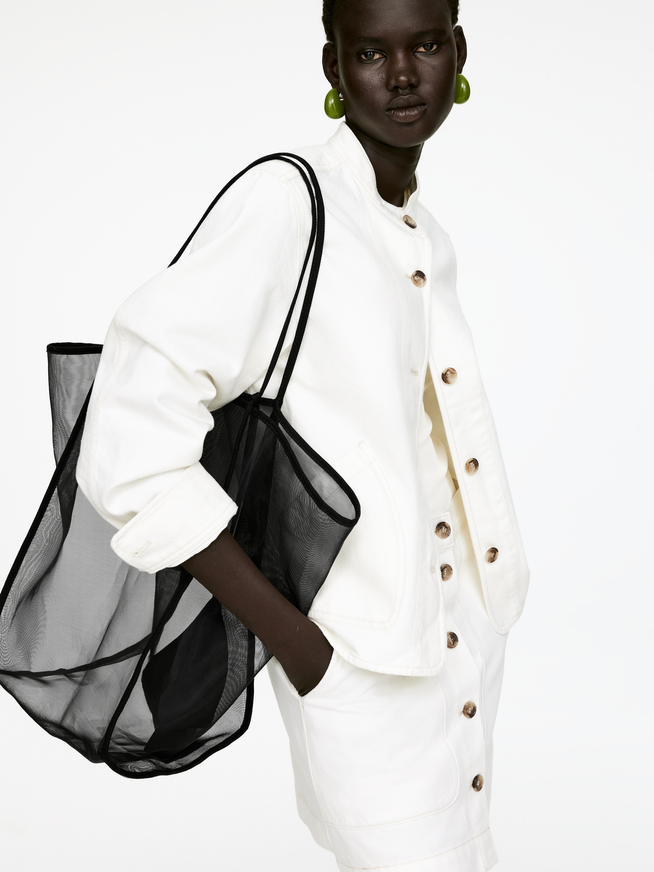 Vis større bilde: Toteveske i mesh - Svart - DAME | H&M NO 1
