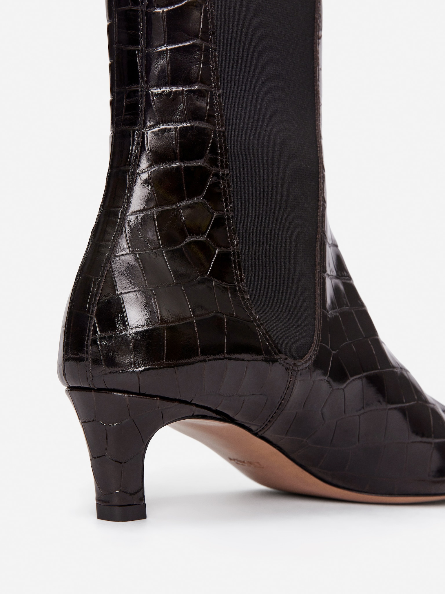 Stiefeletten mit eckiger Zehenpartie - Braun - 7