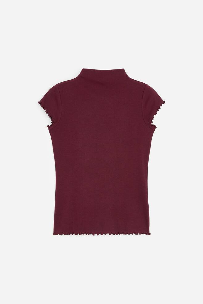 Camiseta de cuello alto - Rojo oscuro/Azul oscuro - 1