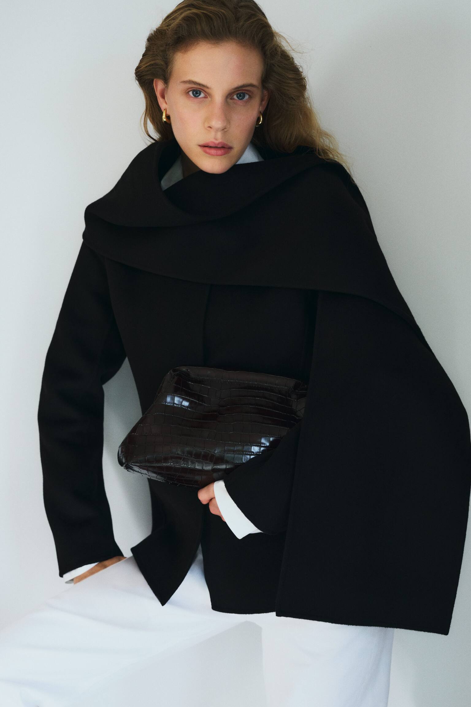 Blazer i dobbel ullblanding - Svart - 4