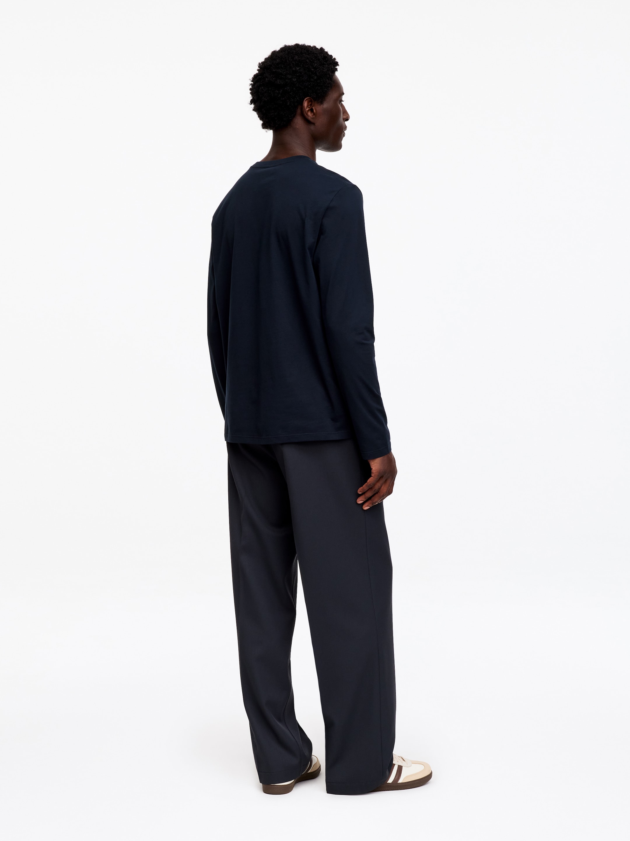 Regular Long-Sleeve T-Shirt - Dark Blue - Regular fit - Men - StillMedia/Lookbook - 5