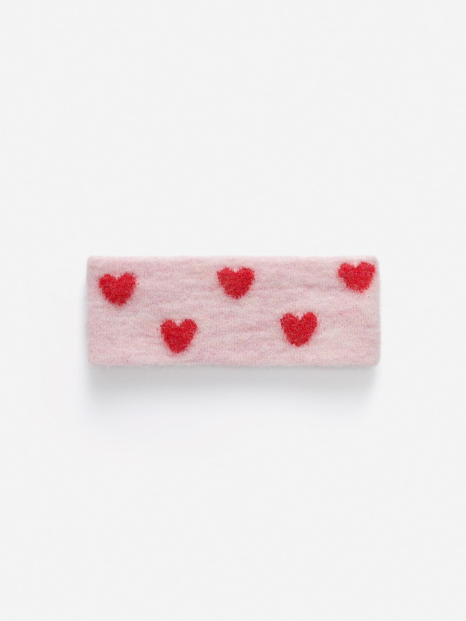 Stirnband aus Wolle und Alpakawolle - Rosa/Rot