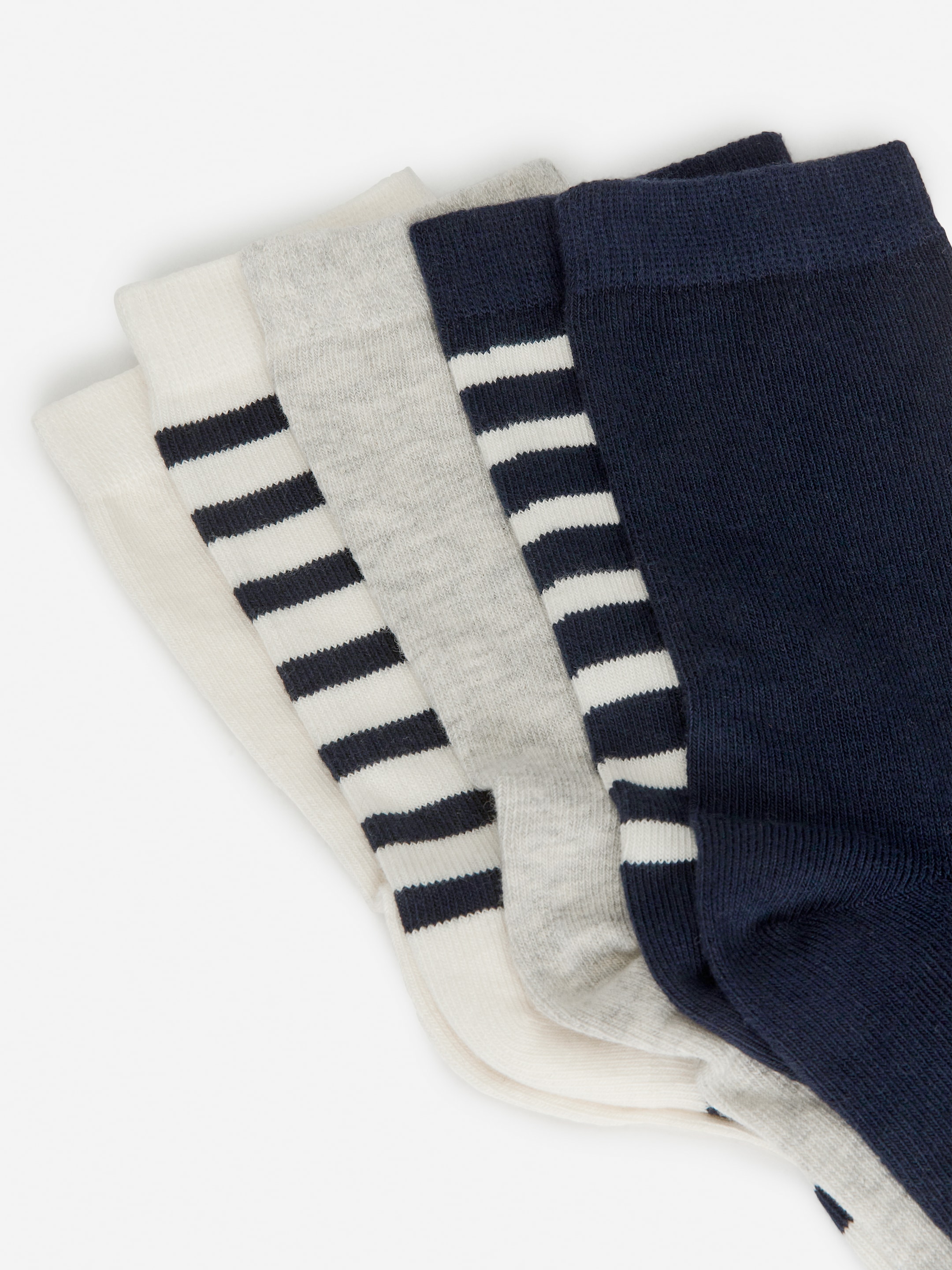 Cotton Socks Set of 5 - Dark Blue/Beige - Children - StillMedia/DescriptiveDetail - 4