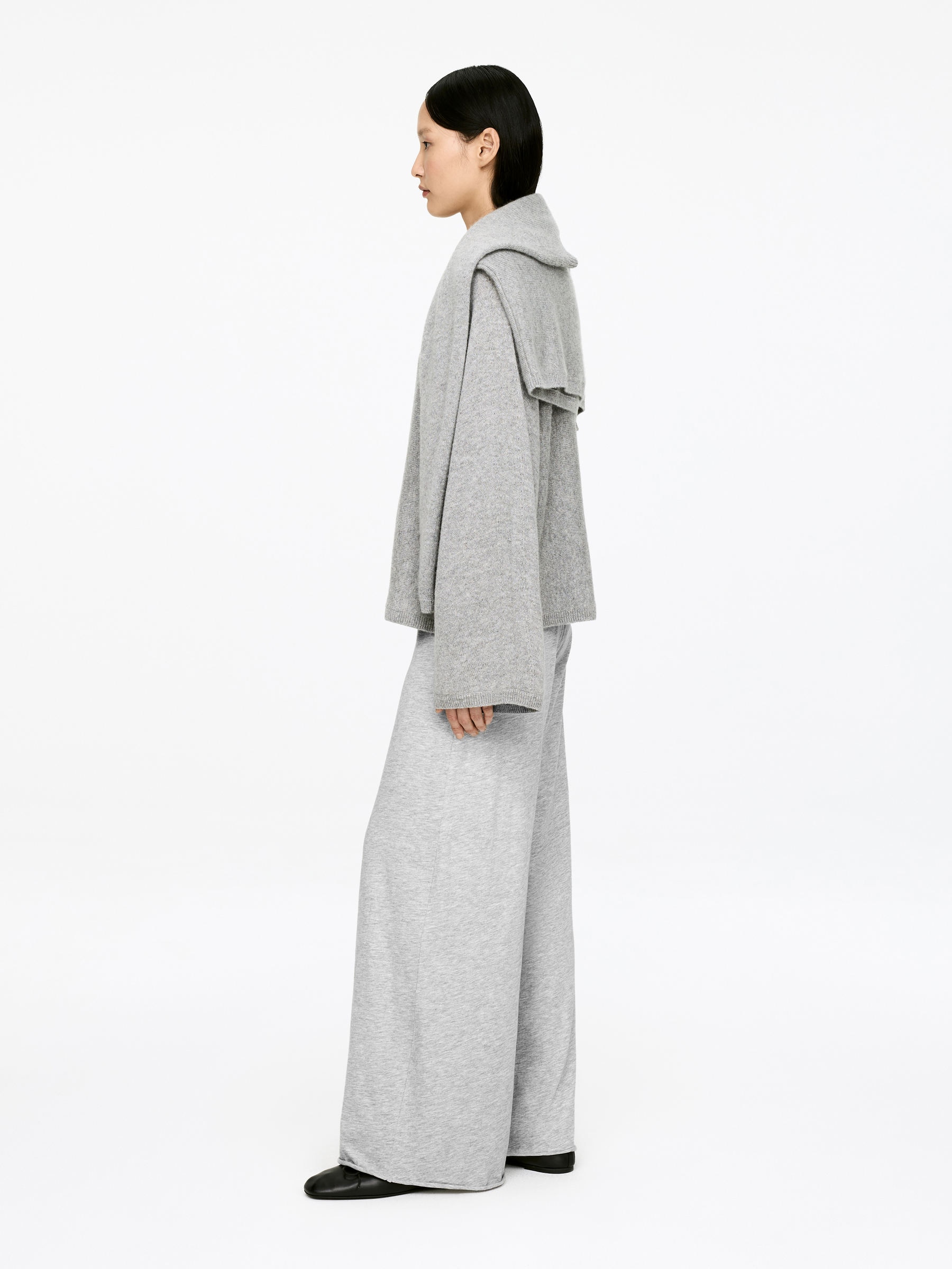 Baumwollhose - Graumeliert - Loose Fit - Damen - StillMedia/Lookbook - 10