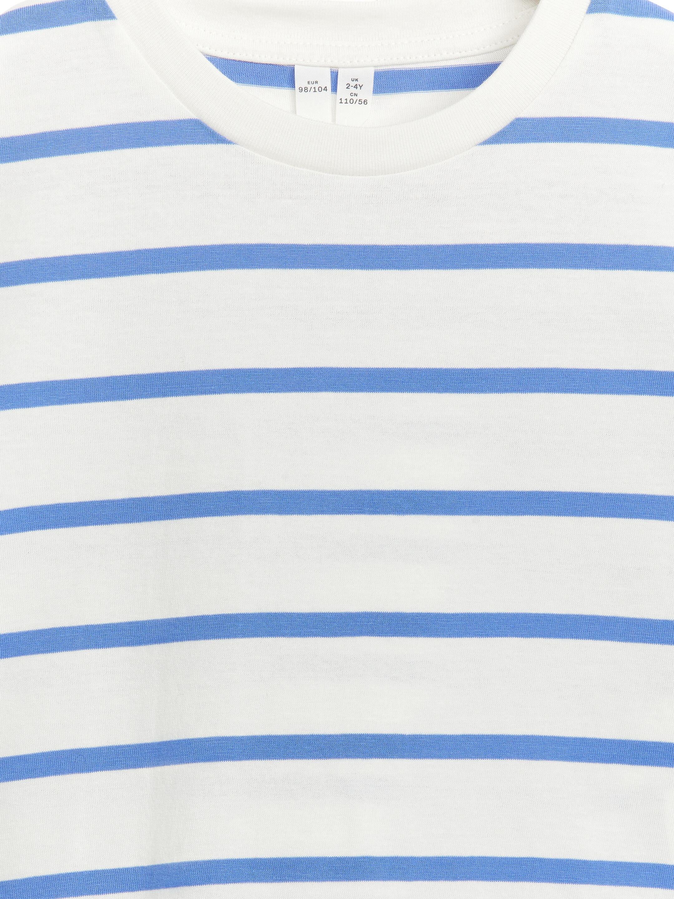 Stripe T-Shirt - White/Blue - Luźny fason - Children - StillMedia/DescriptiveDetail - 3