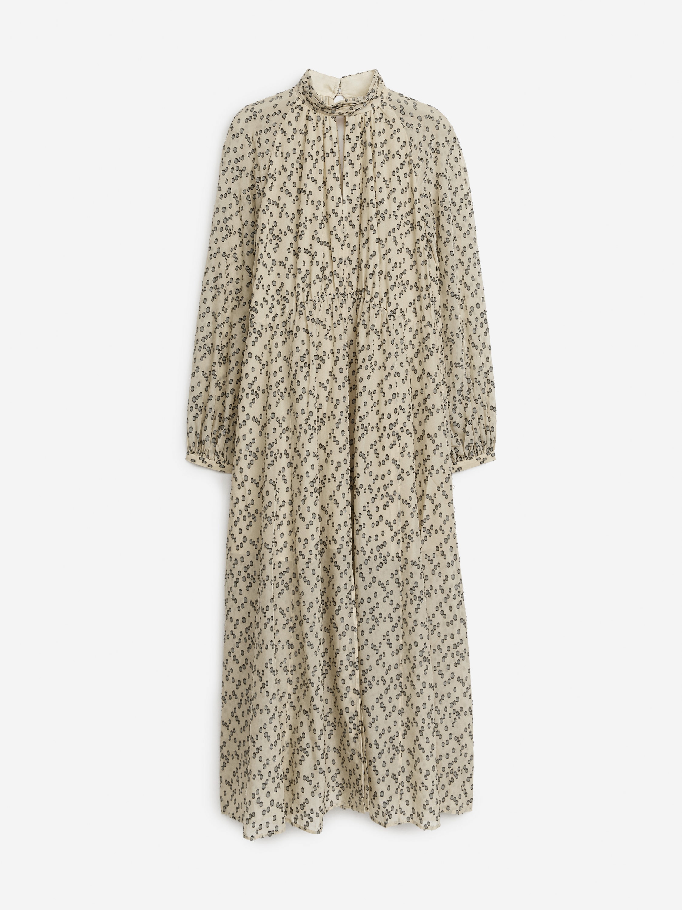 Metallic Maxi Dress-Beige-5765