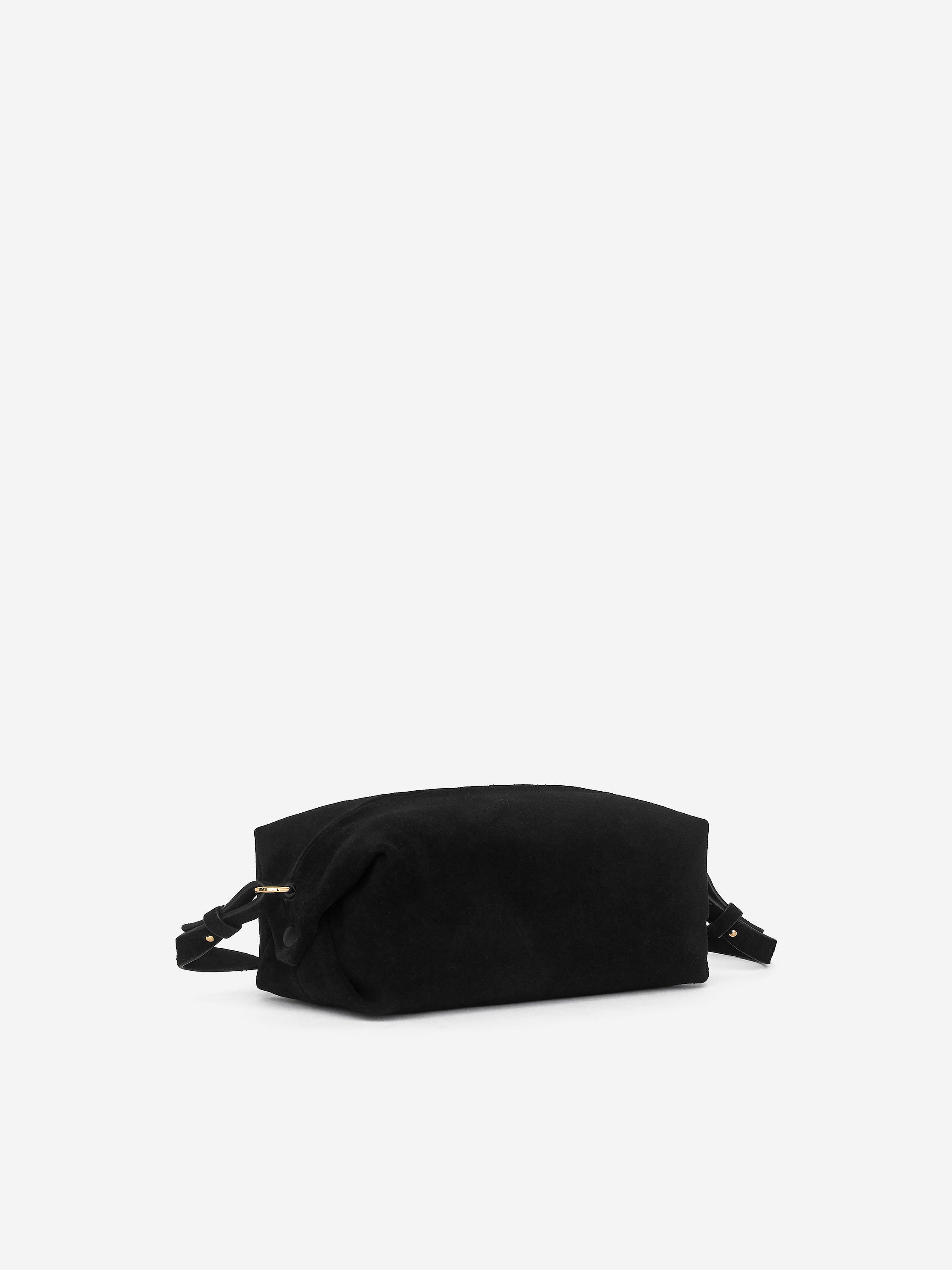 Suede Crossbody Bag - Black - Women - StillMedia/DescriptiveStillLife - 3