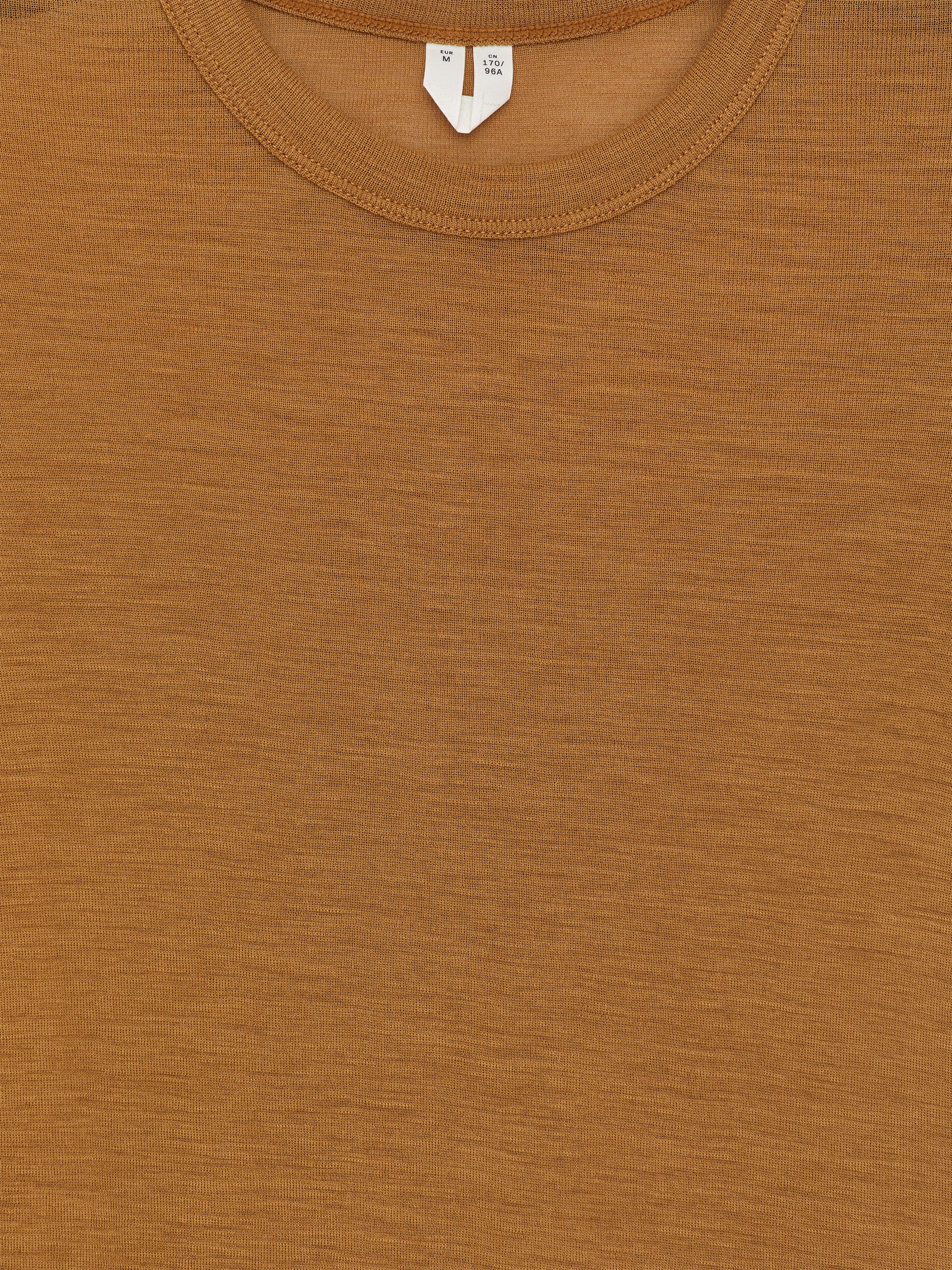 Long-Sleeved Merino Top - Dark Mustard - Slim fit - Women - StillMedia/DescriptiveDetail - 2