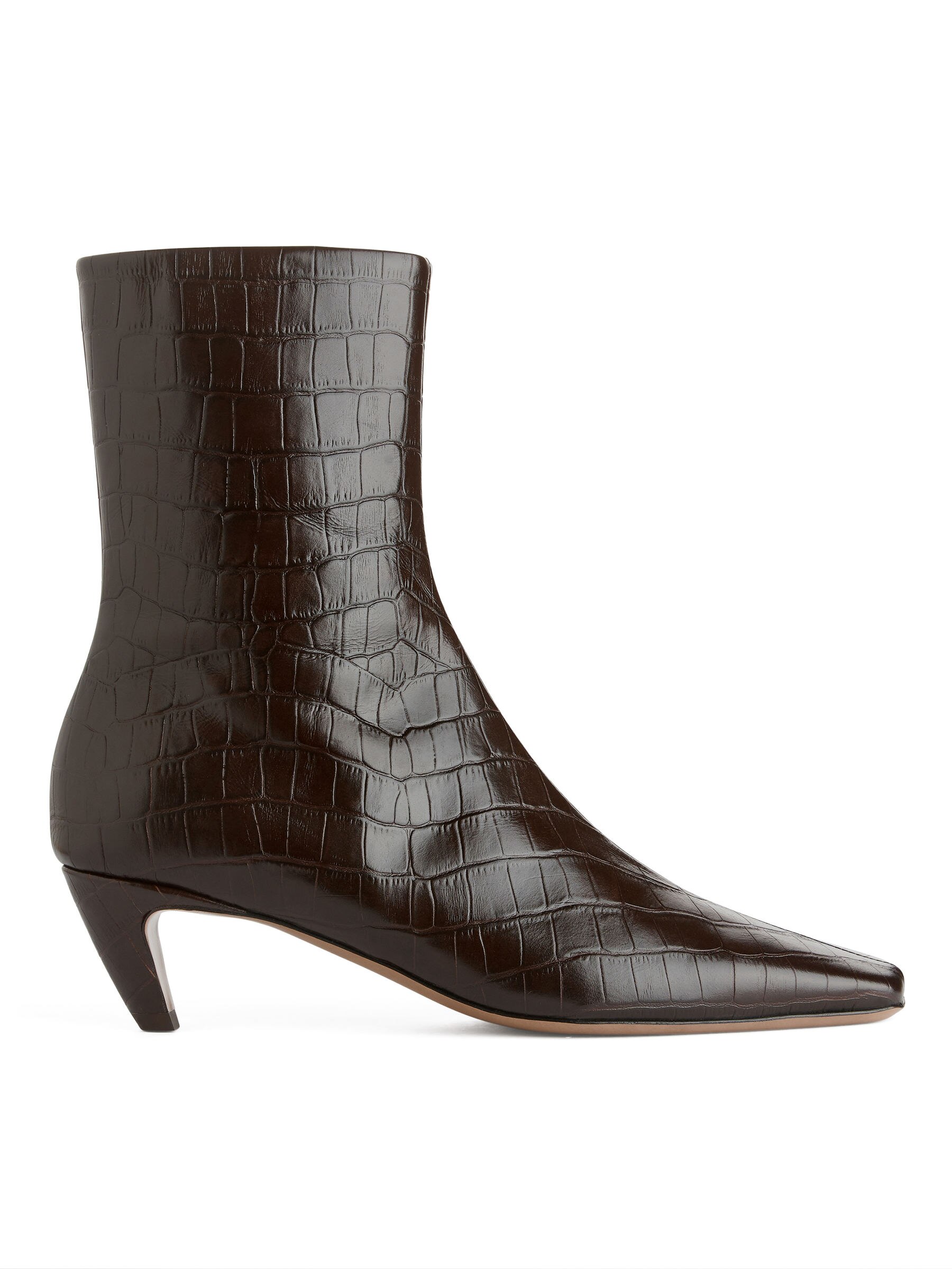 Stiefeletten mit eckiger Zehenpartie - Dunkelbraun - Damen - StillMedia/DescriptiveStillLife - 5