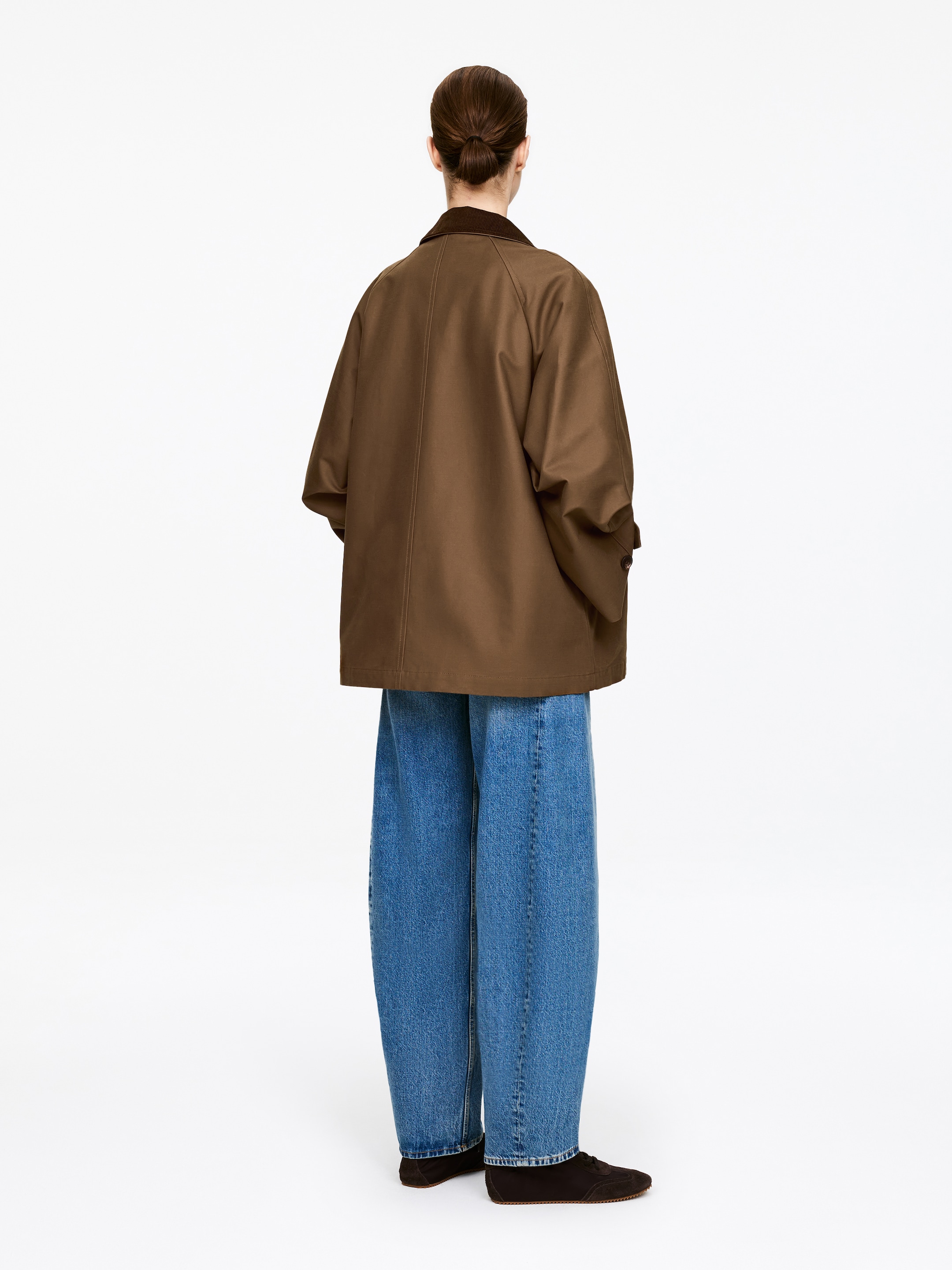 Corduroy-Collar Jacket - Brown - Loose fit - Women - StillMedia/Lookbook - 6