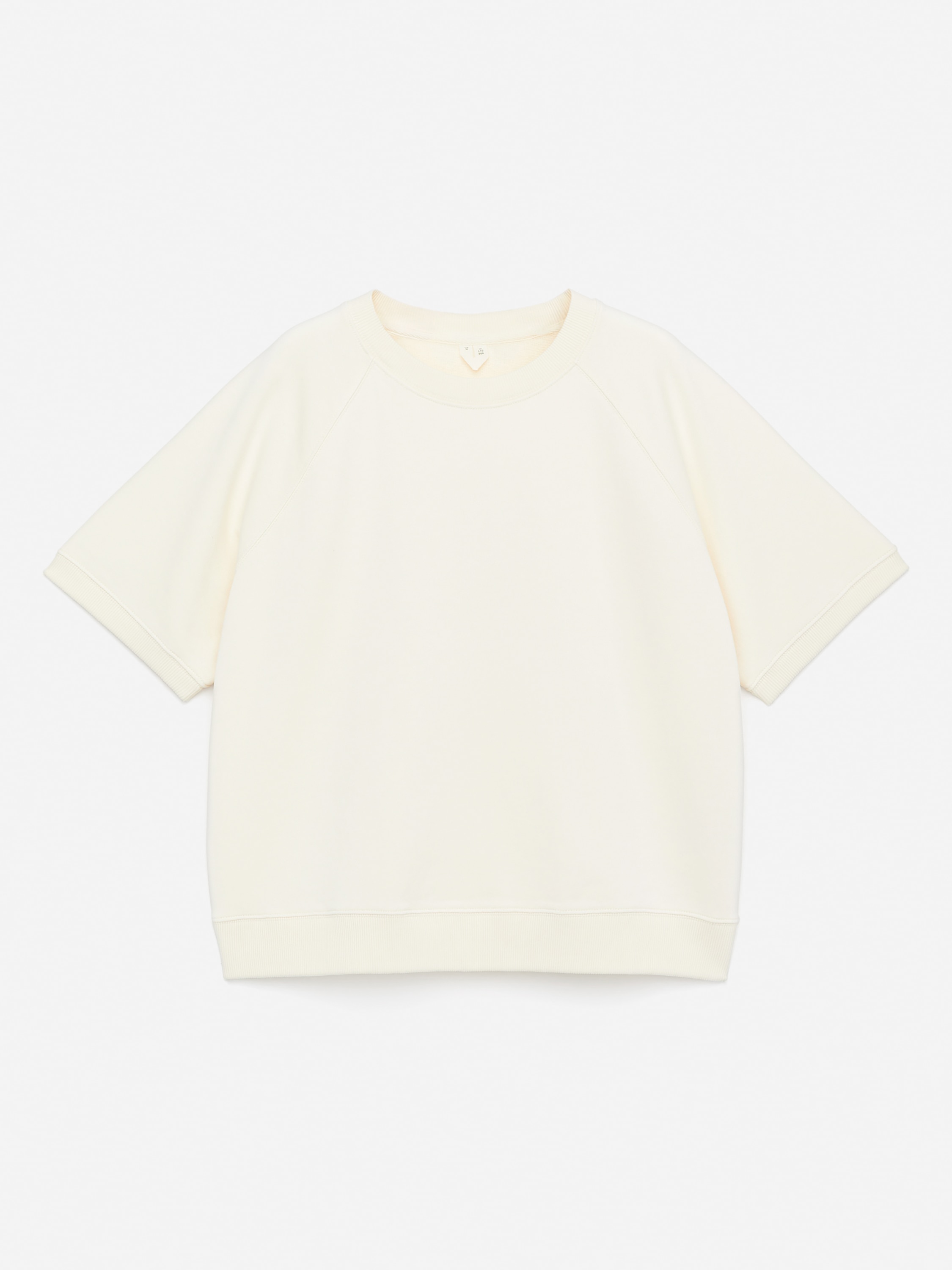 Sweatshirt aus French Terry - Cremeweiß/Zartes Rosa/Graumeliert