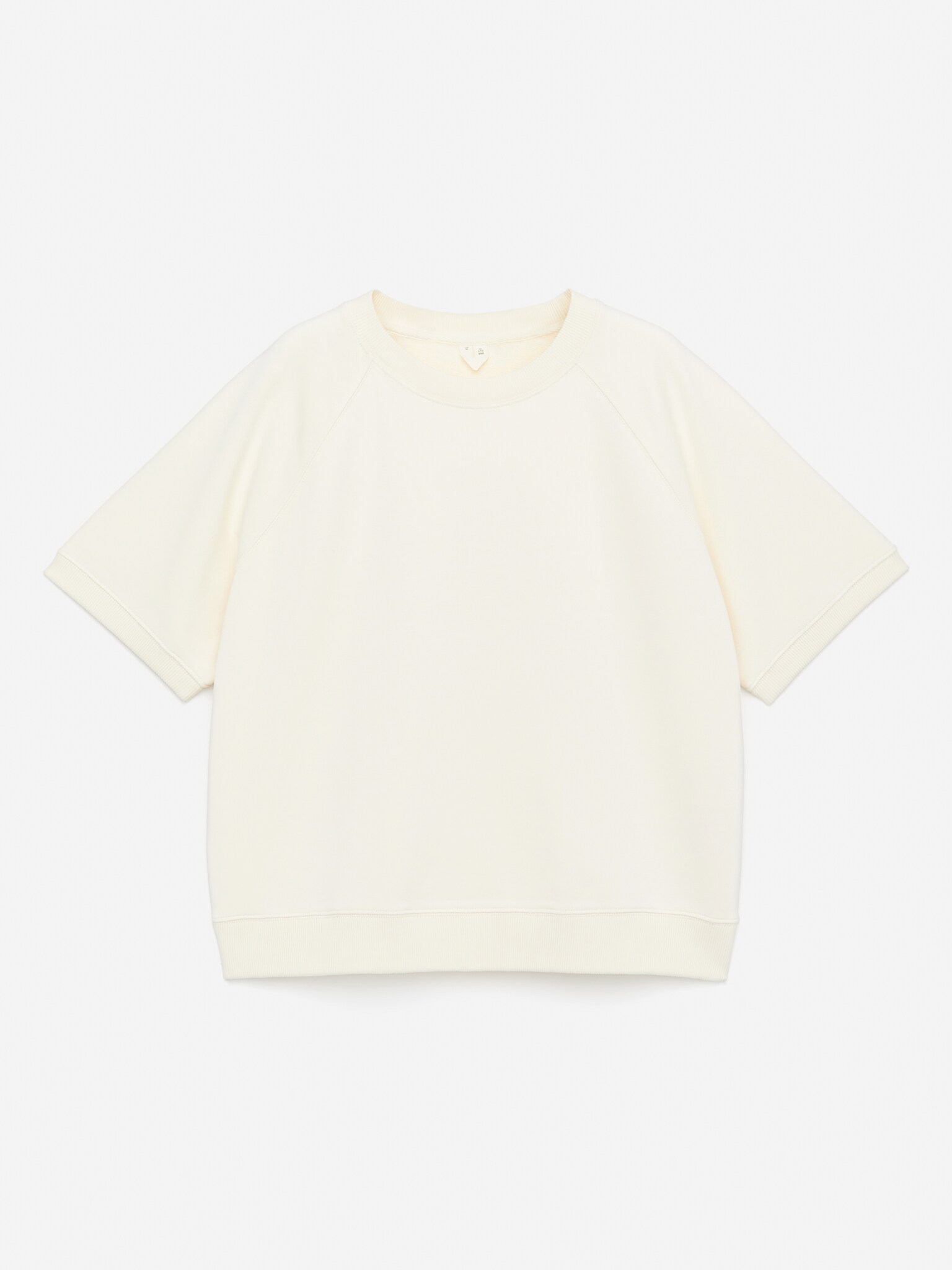 French Terry Sweatshirt - Off White/Soft Pink/Grey Melange