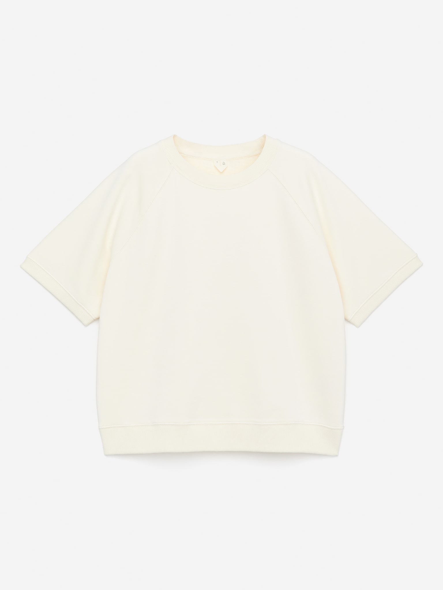 French Terry Sweatshirt - Off White/Soft Pink/Blue/Grey Melange - 2