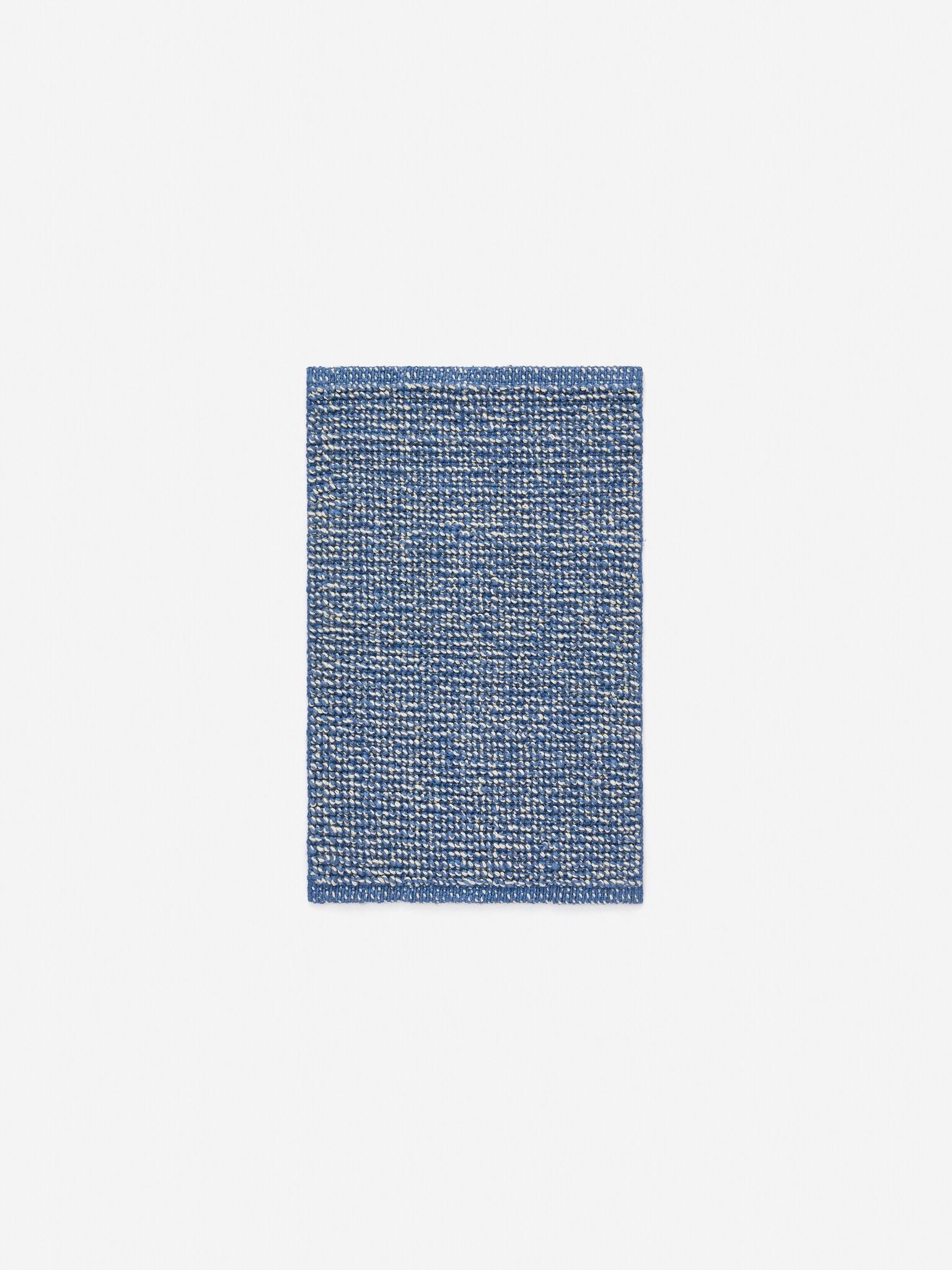 Fußmatte aus Jute - Blau/Cremeweiß