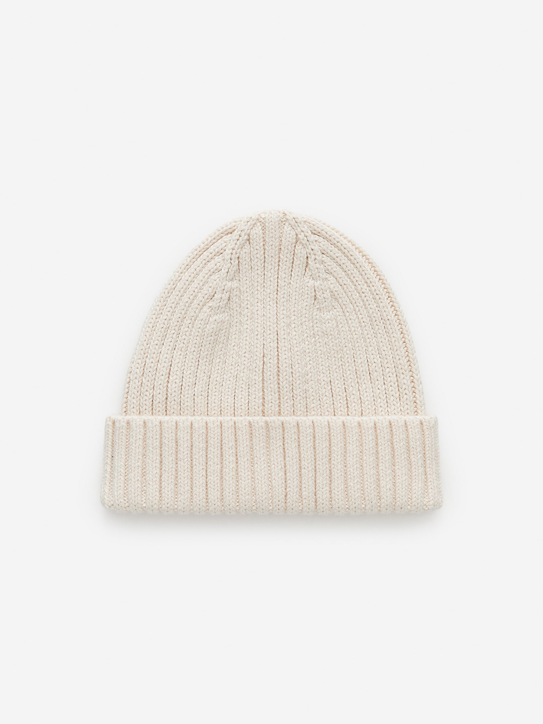 Rib Knit Baby Beanie - Off White - children - StillMedia/DescriptiveStillLife - 1
