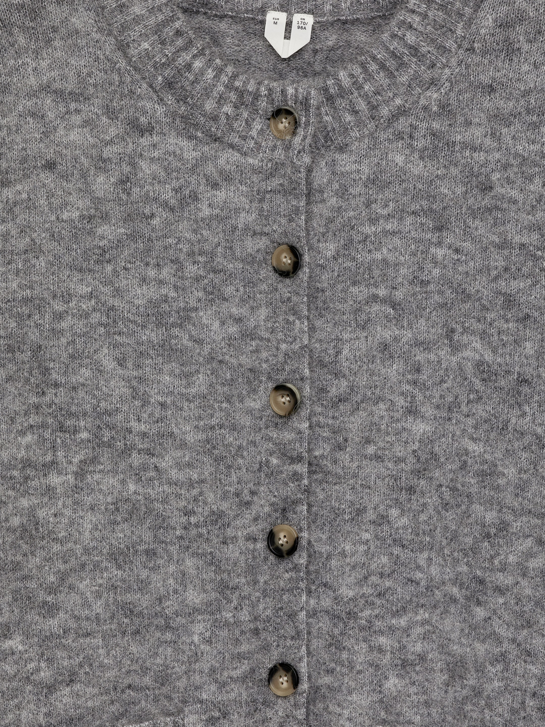Cardigan de mezcla de alpaca y lana - Gris jaspeado - Corte estándar - Women - StillMedia/DescriptiveStillLife - 1