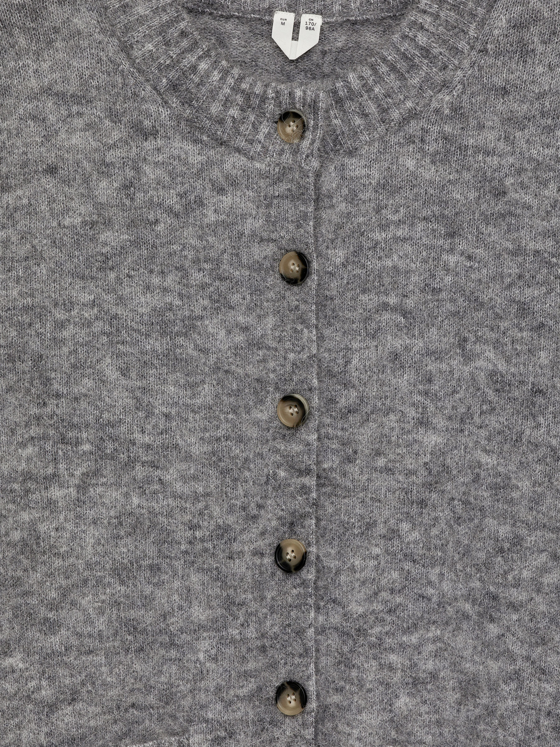 Alpaca-Wool Blend Cardigan - Grey Melange - Regular fit - Women - StillMedia/DescriptiveStillLife - 1