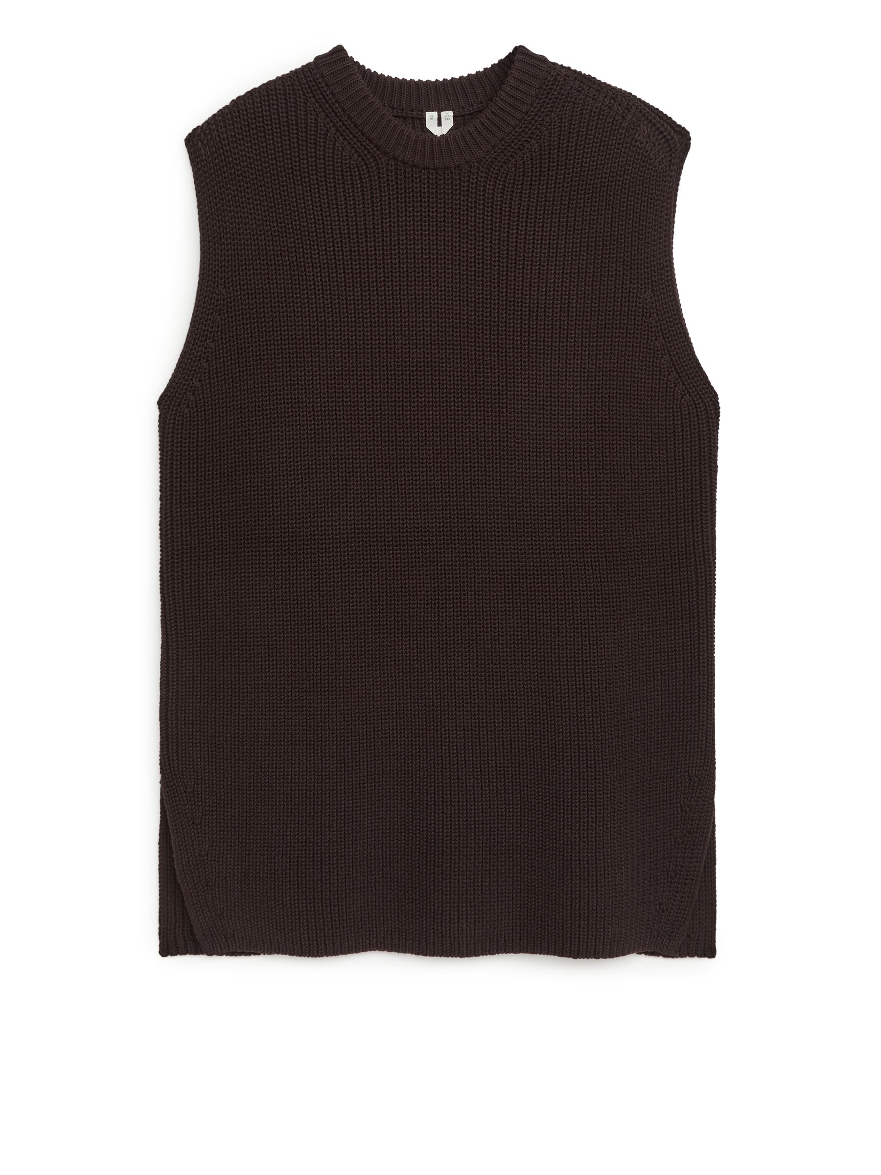 Knitted Vest - Brown - Relaxed fit - Women - StillMedia/DescriptiveStillLife - 1
