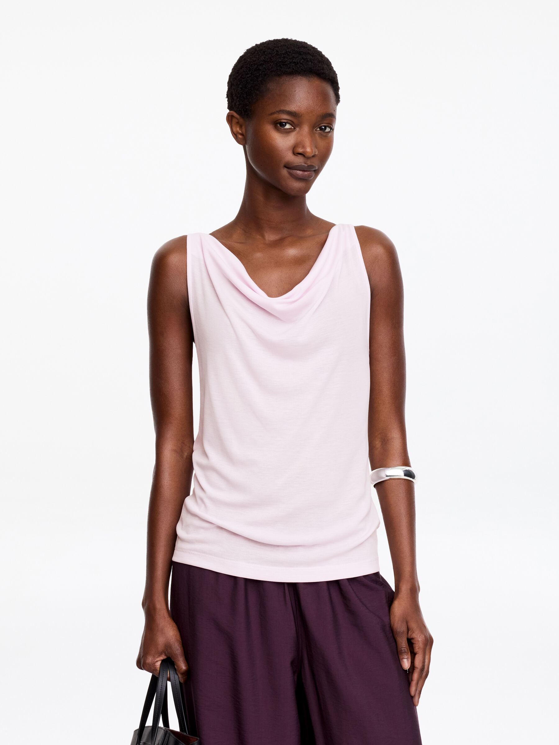 Draped Tank Top-#DAC8D5-19544