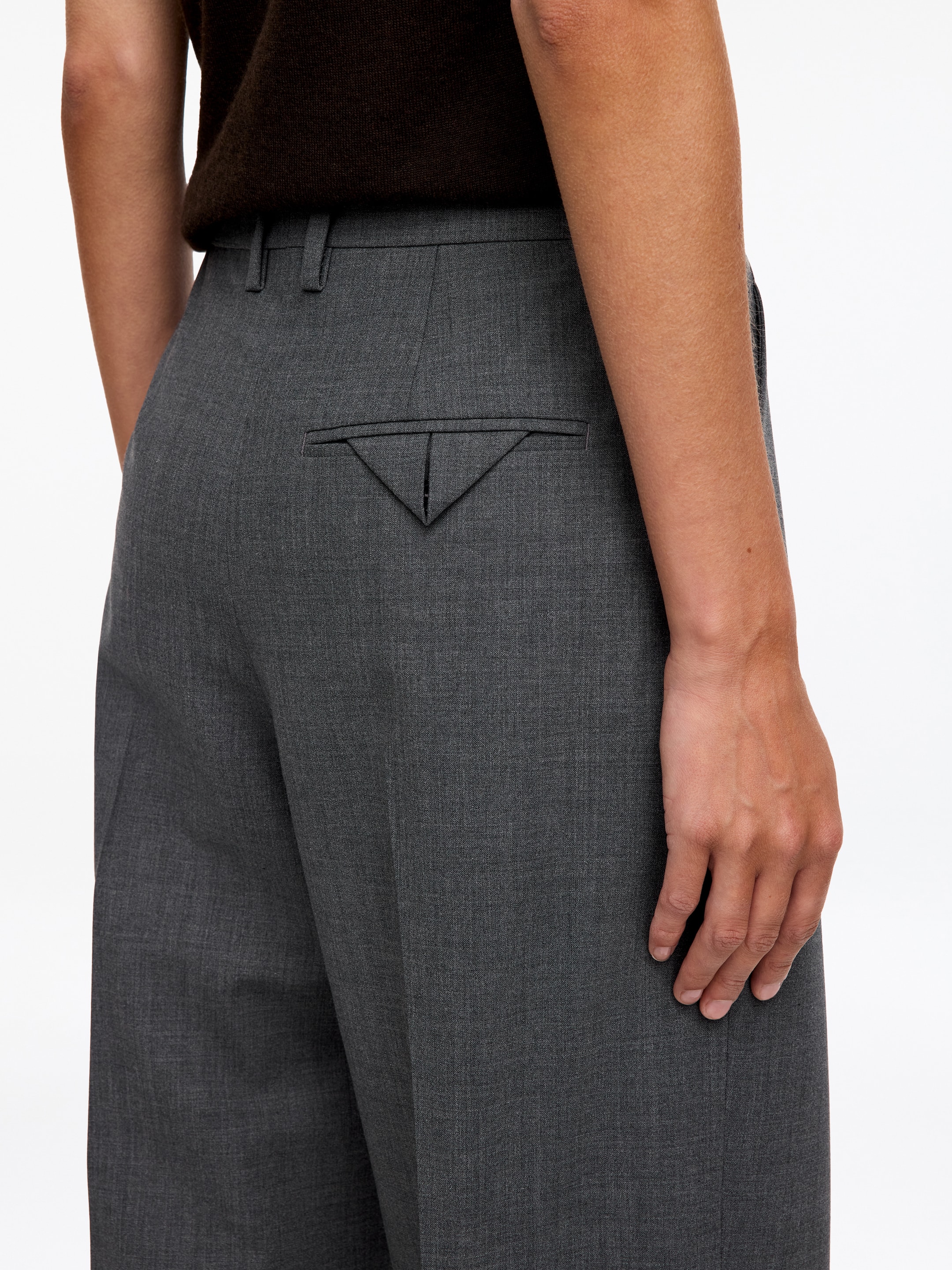 Pleated Wool-blend Trousers - Grey - Regular fit - Women - StillMedia/Lookbook - 2