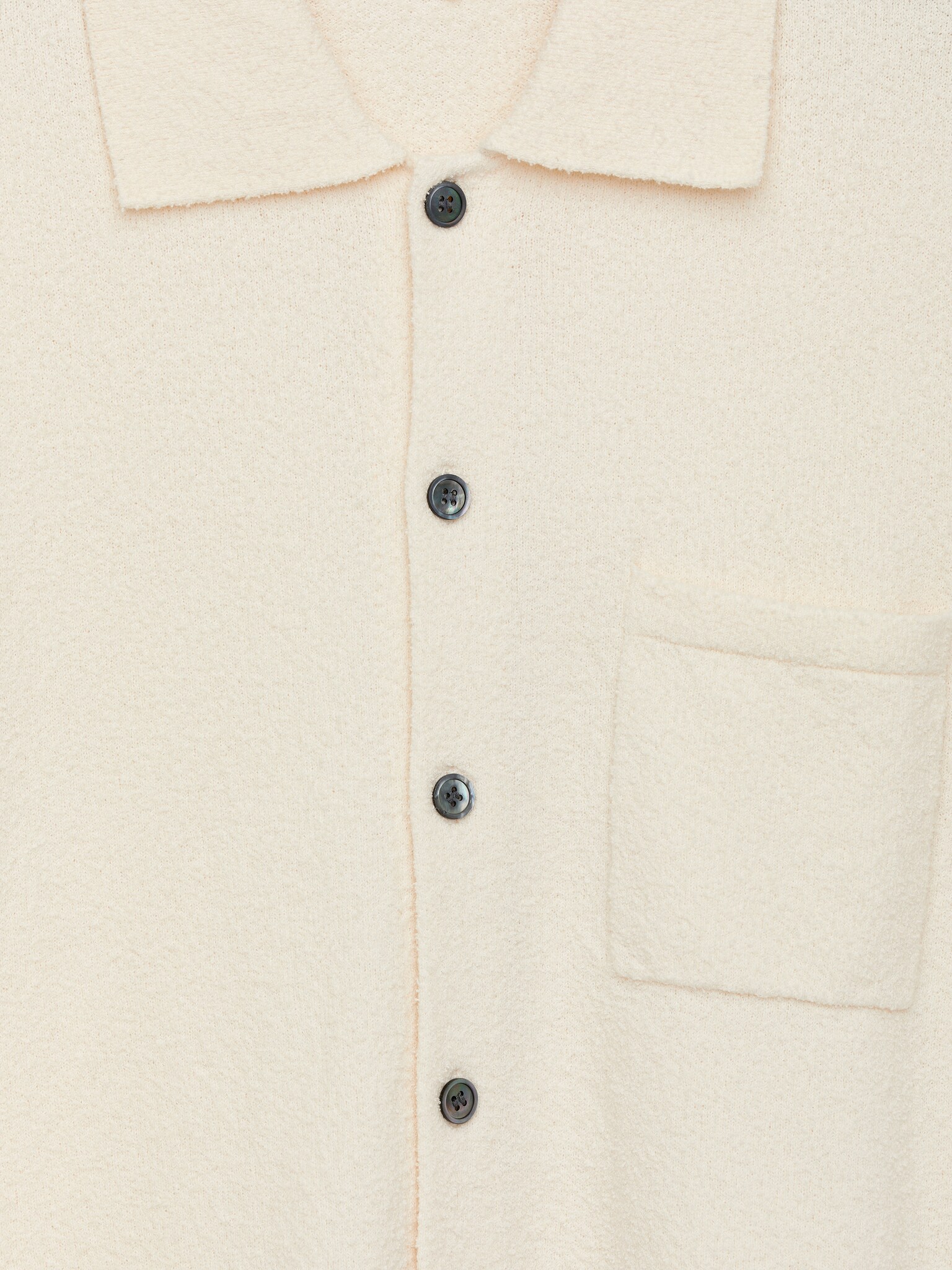 Tricou fin tricotat - Off White/Maro - 2