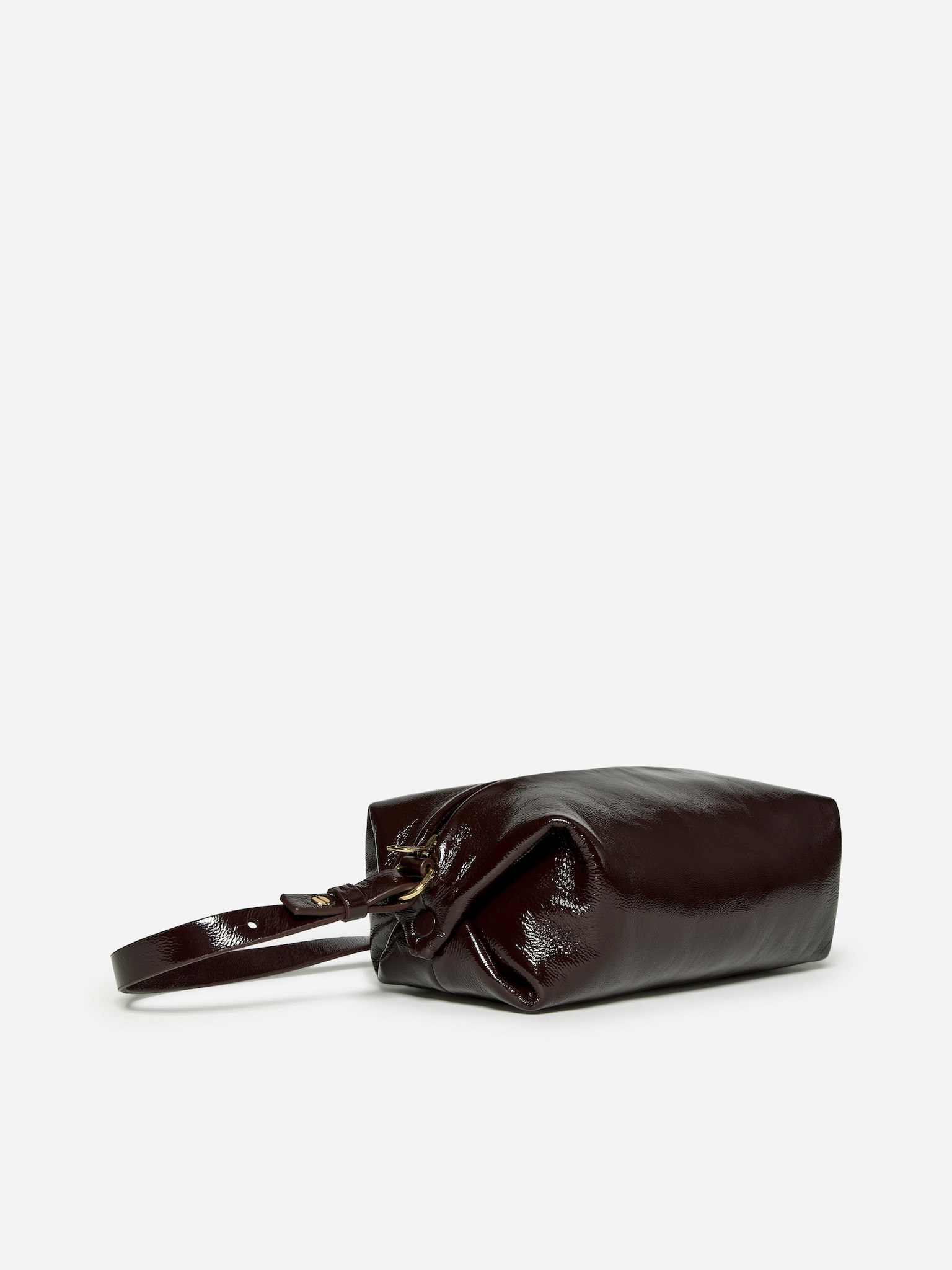 Lacquered Crossbody Bag - Burgundy - 6