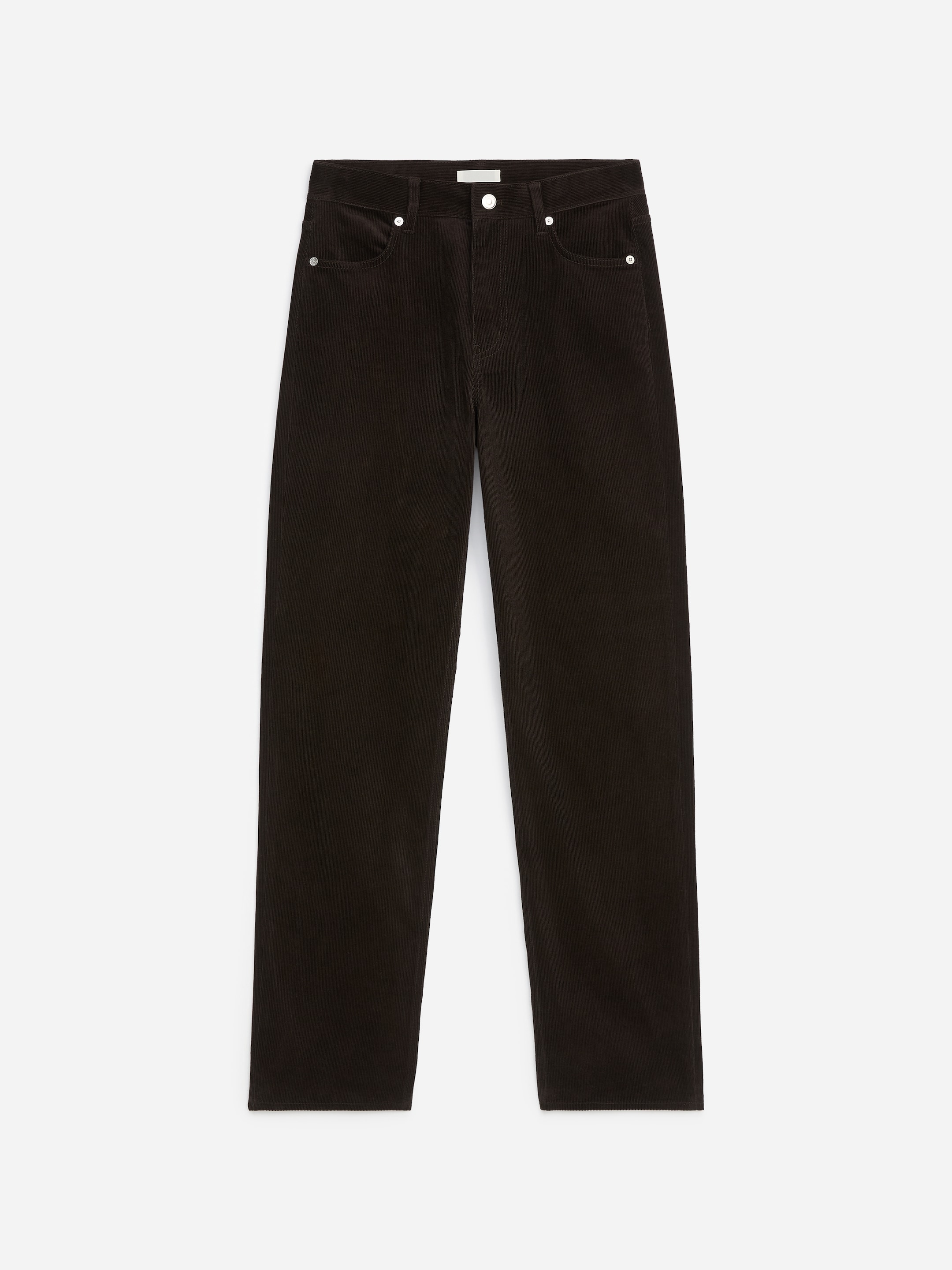 Cropped Corduroy Trousers-Brown-21453