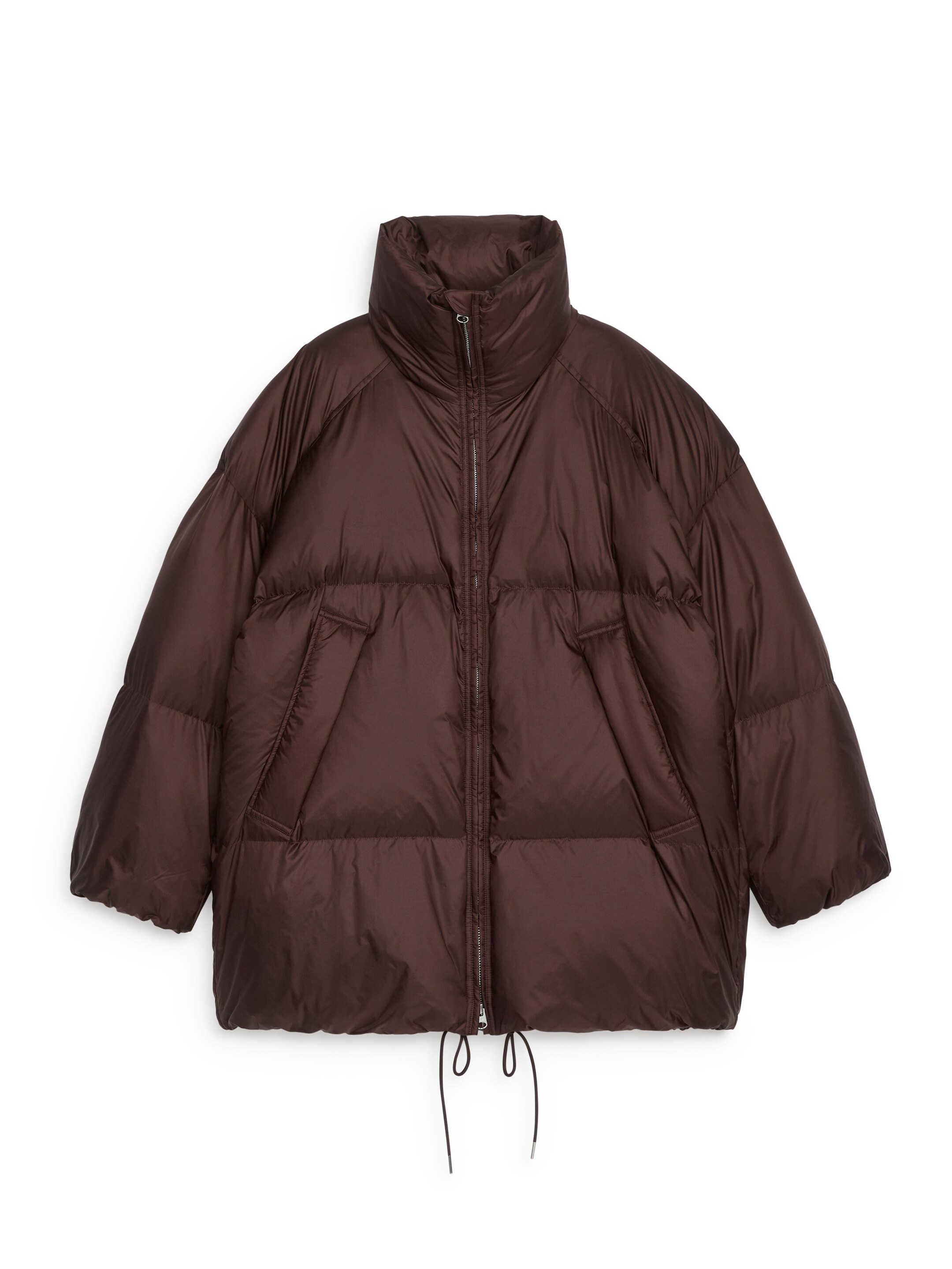 Grotere afbeelding bekijken: Upcycled Down-jas met ruimvallende pasvorm - Donker bordeauxrood - DAMES | H&M NL 1