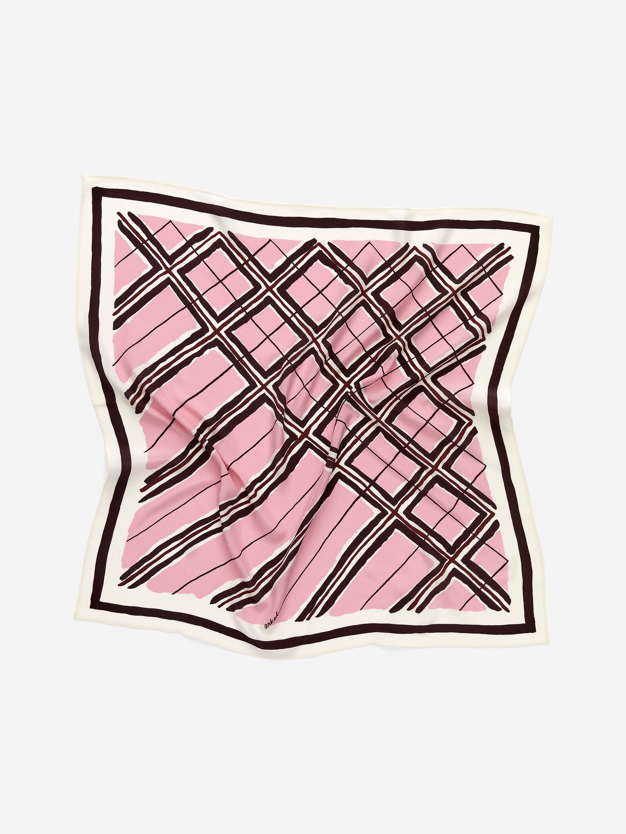 Visualizza immagine più grande: Foulard in seta con stampa - Rosa/Marrone - DONNA | H&M IT 4
