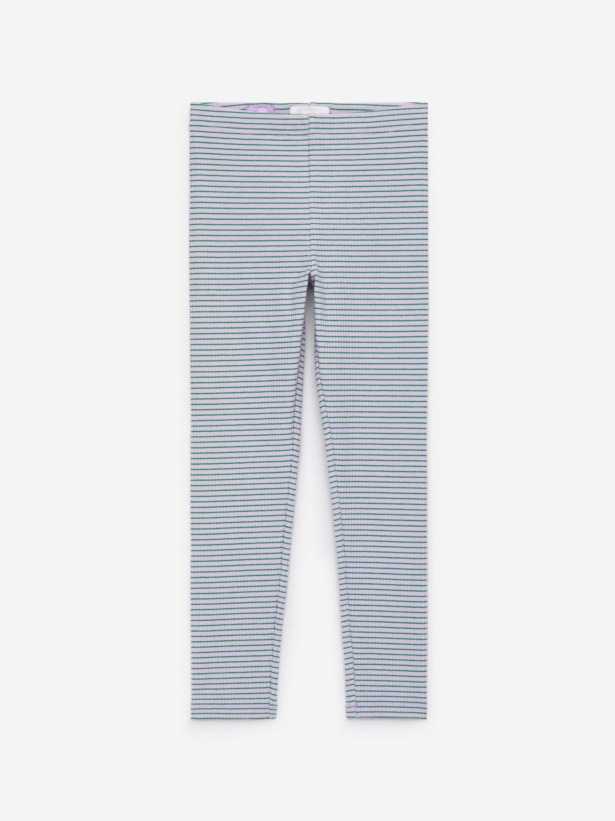 Se større billede: Ribbede leggings - Syrenfarvet/grøn - BØRN | H&M DK 1