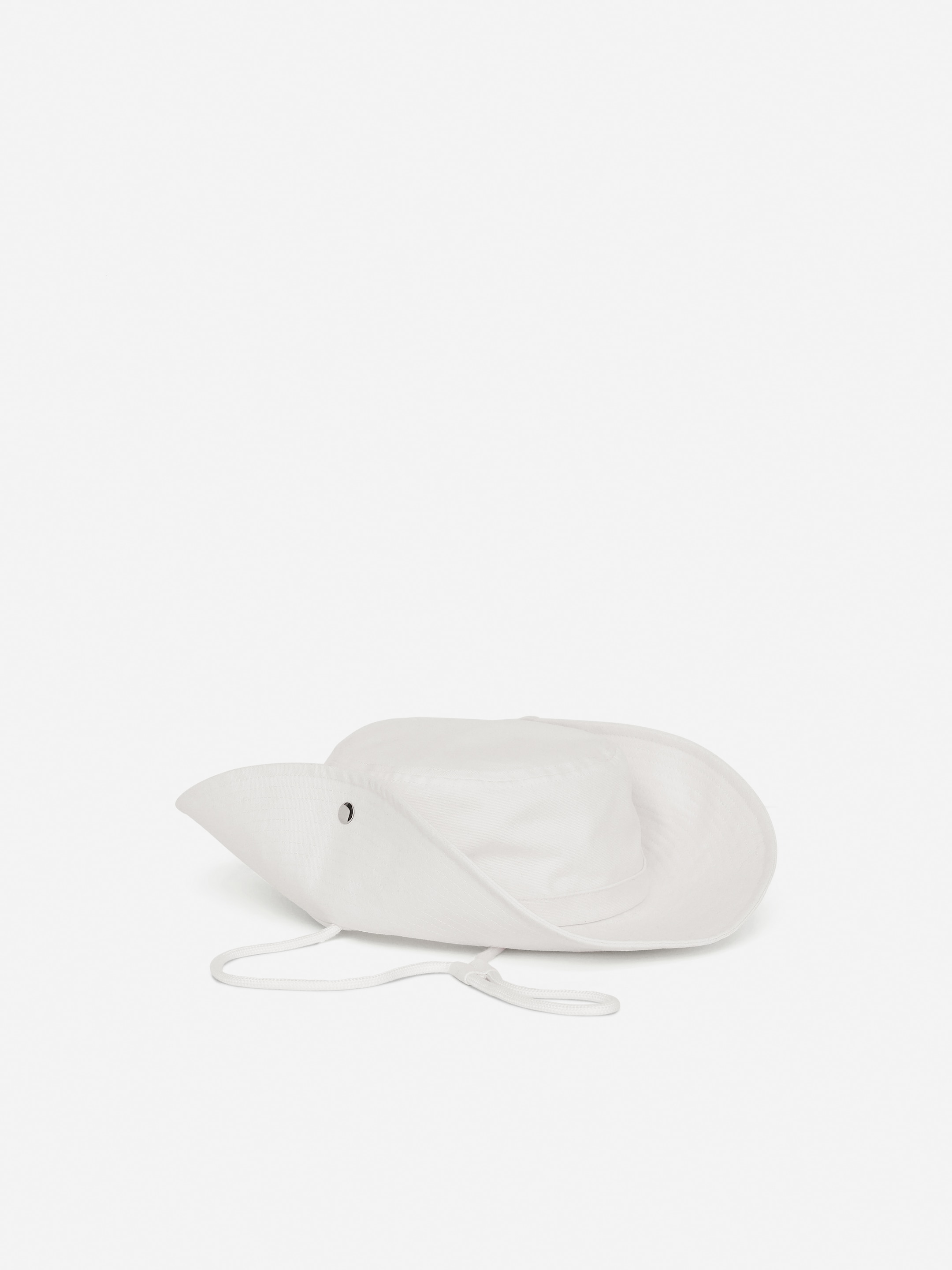 Wide-Brim Cotton Hat - White - Women - StillMedia/DescriptiveStillLife - 3